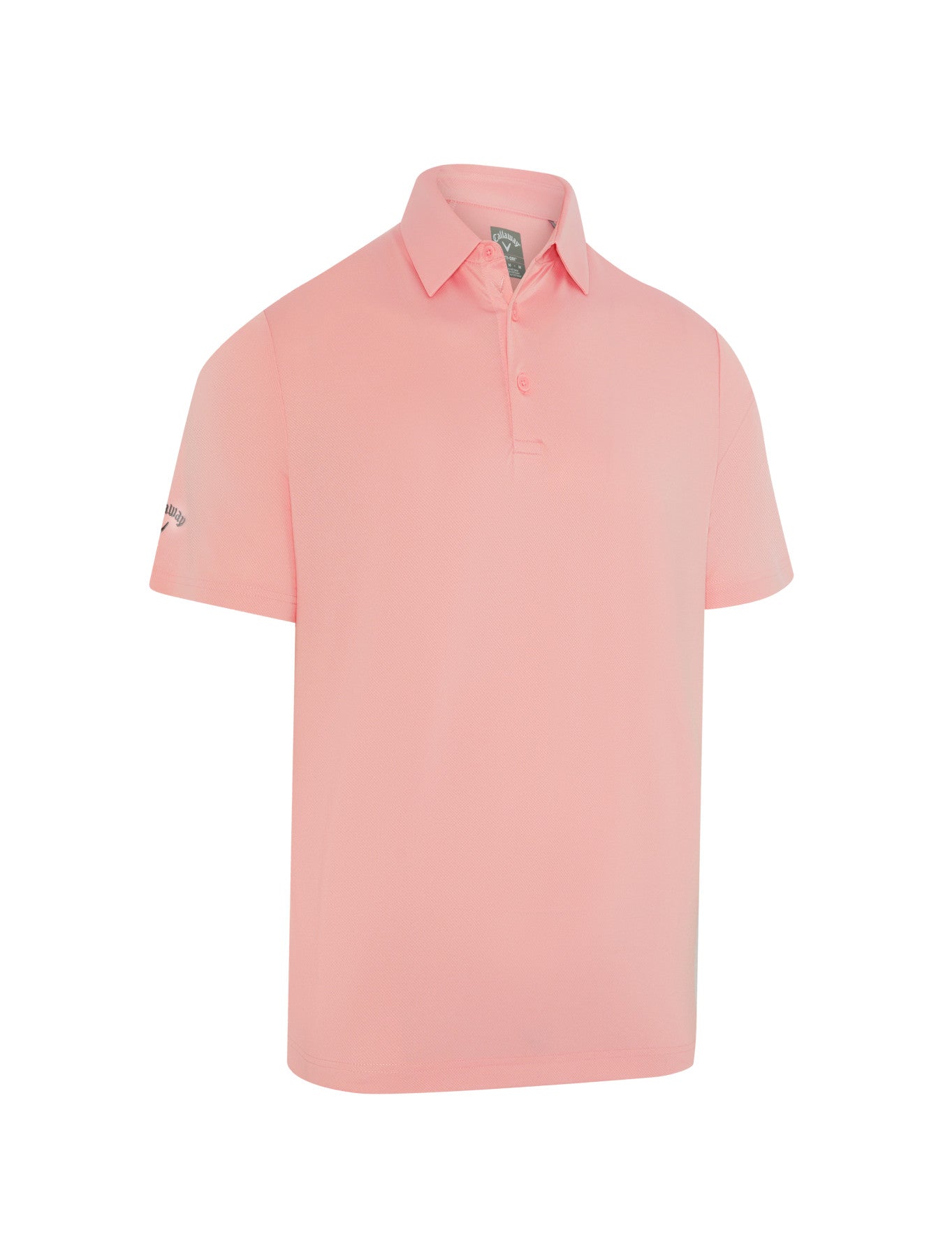 View Solid Swing Tech Short Sleeve Golf Polo Shirt In Candy Pink information