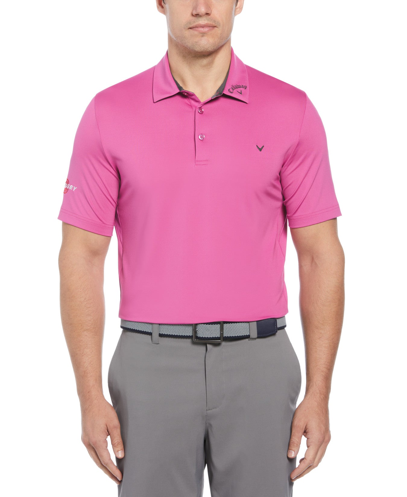 View Short Sleeve Odyssey Block Polo Shirt In Purple Orchid information