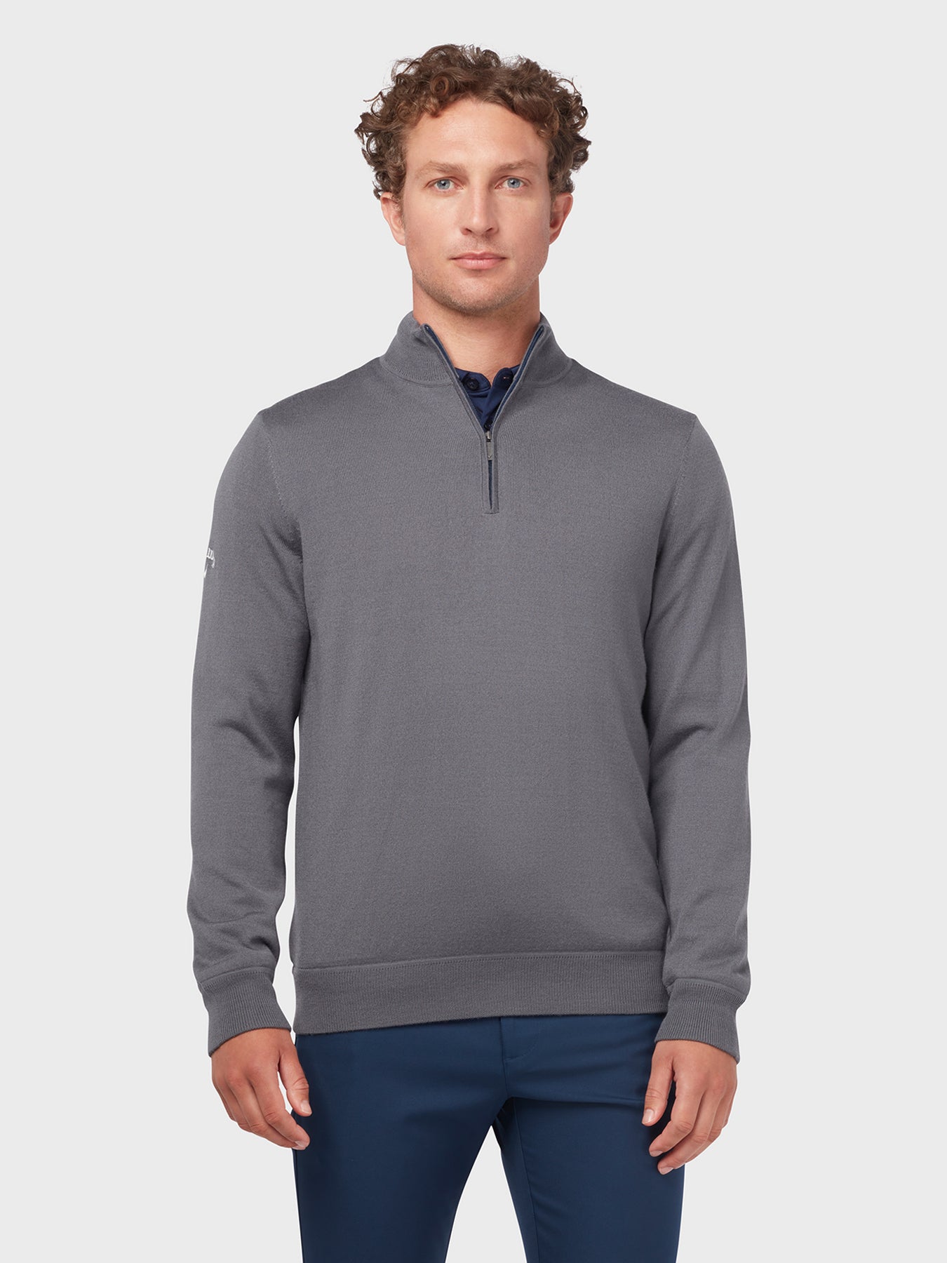 View Windstopper Quarter Zipped Sweater In Quiet Shade information