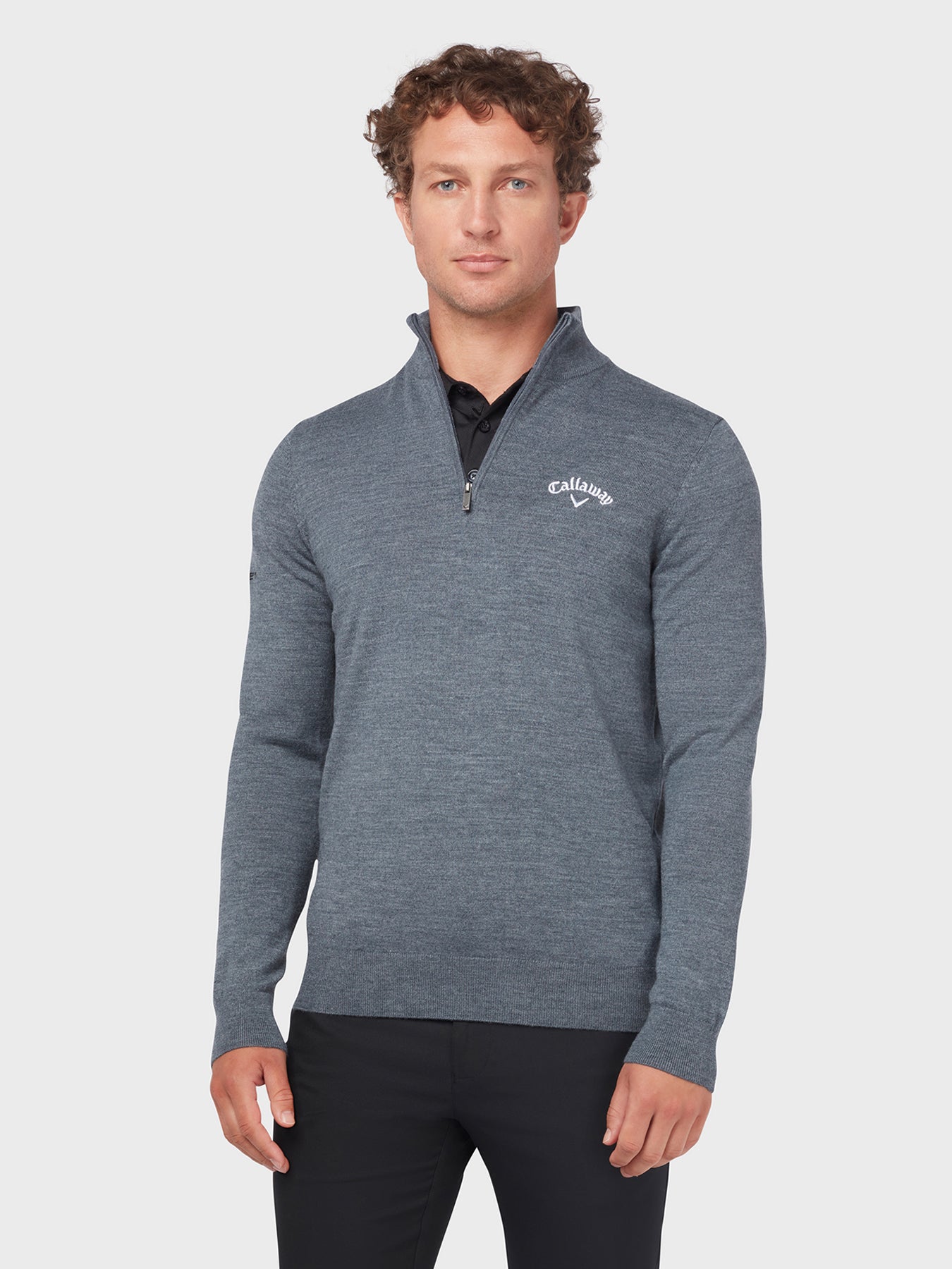 View Odyssey Quarter Zip Sweater In Steel Heather Steel Heather XL information