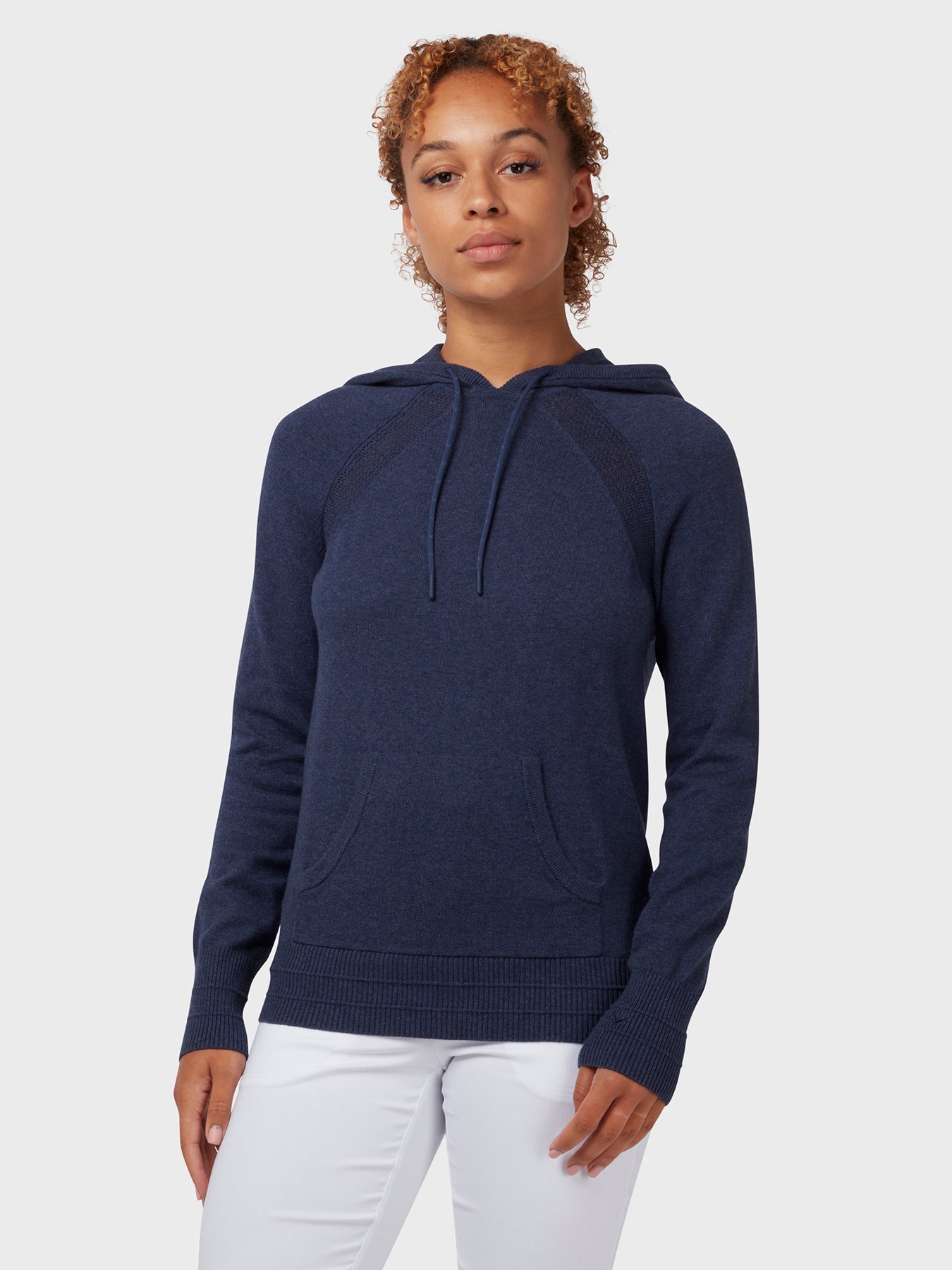 View Womens Space Dye Heather Hoodie In Navy Heather information