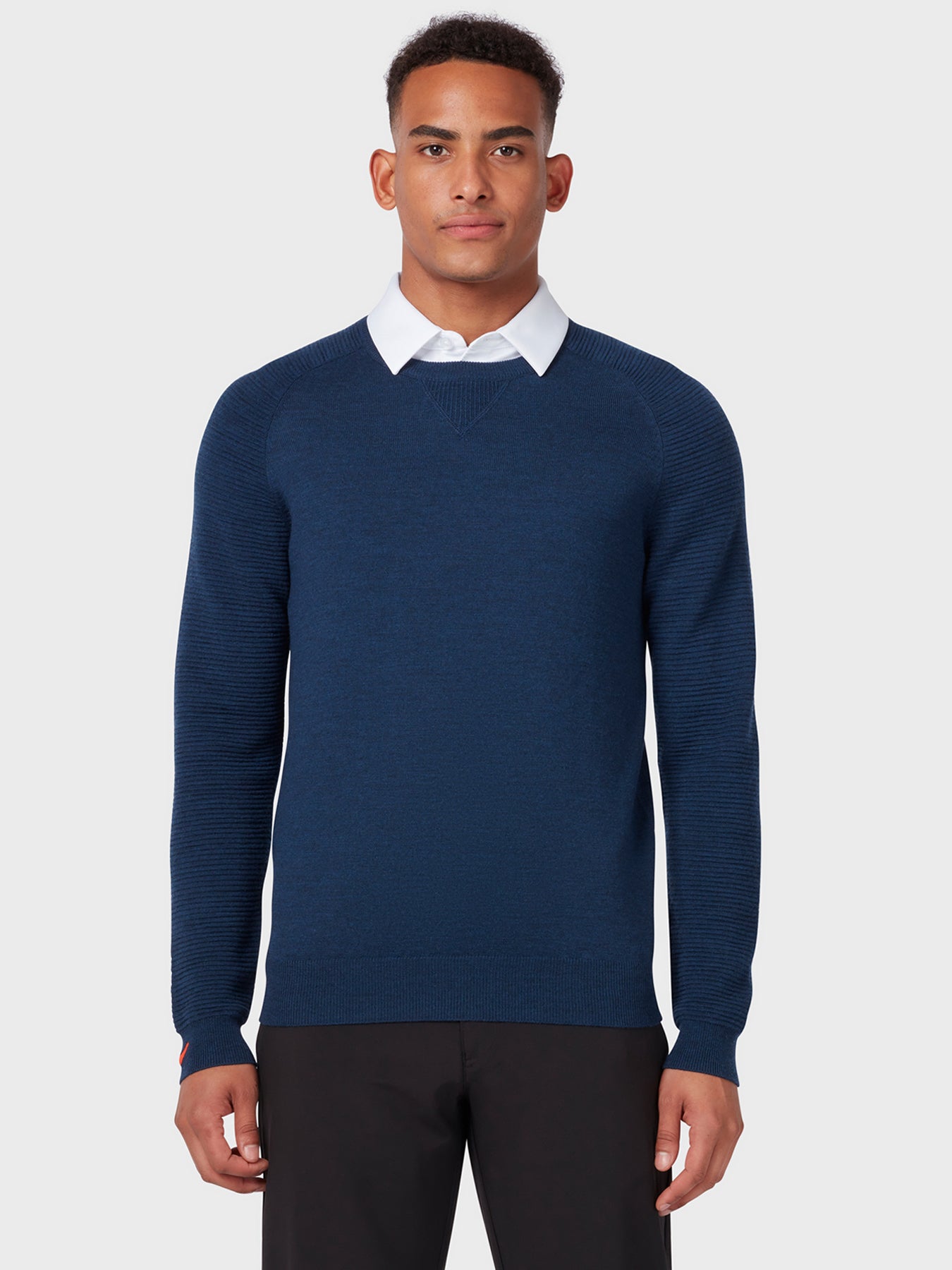 View X Series Merino Ottoman Sweater In Dress Blues Heather Dress Blues Heather XL information