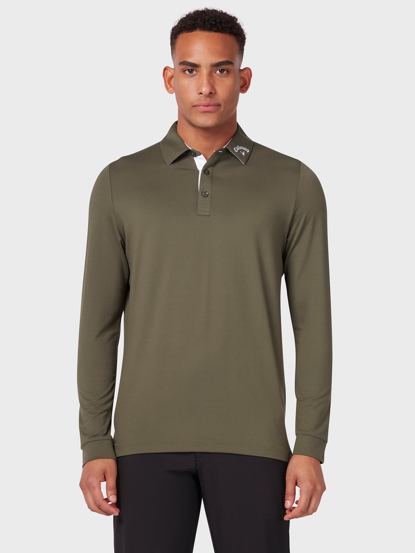 View Long Sleeve Performance Polo In Black Lichen information