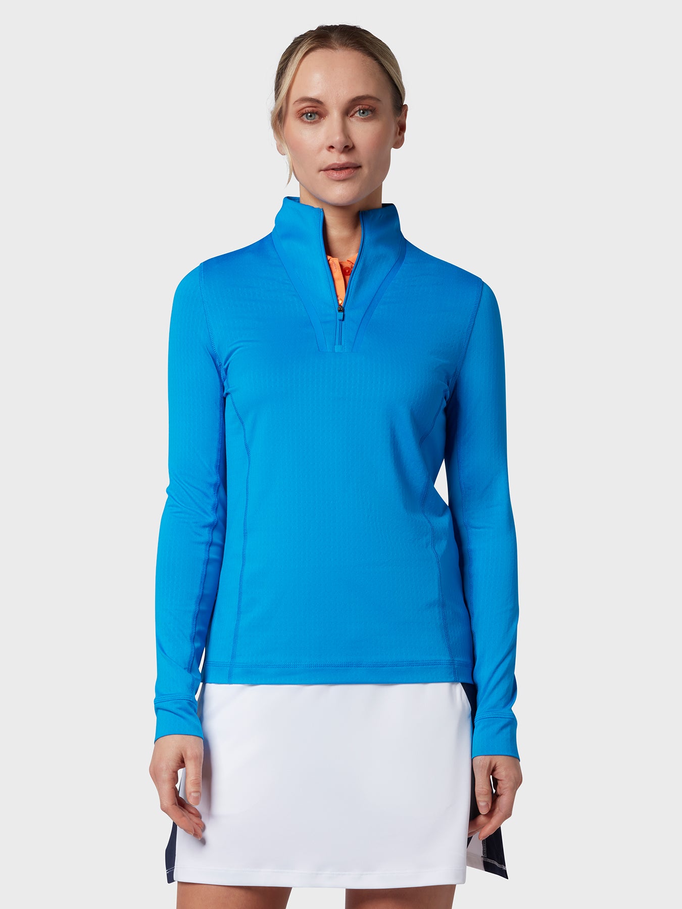 View 14 Zip Womens Chev Top In Blue Sea Star information