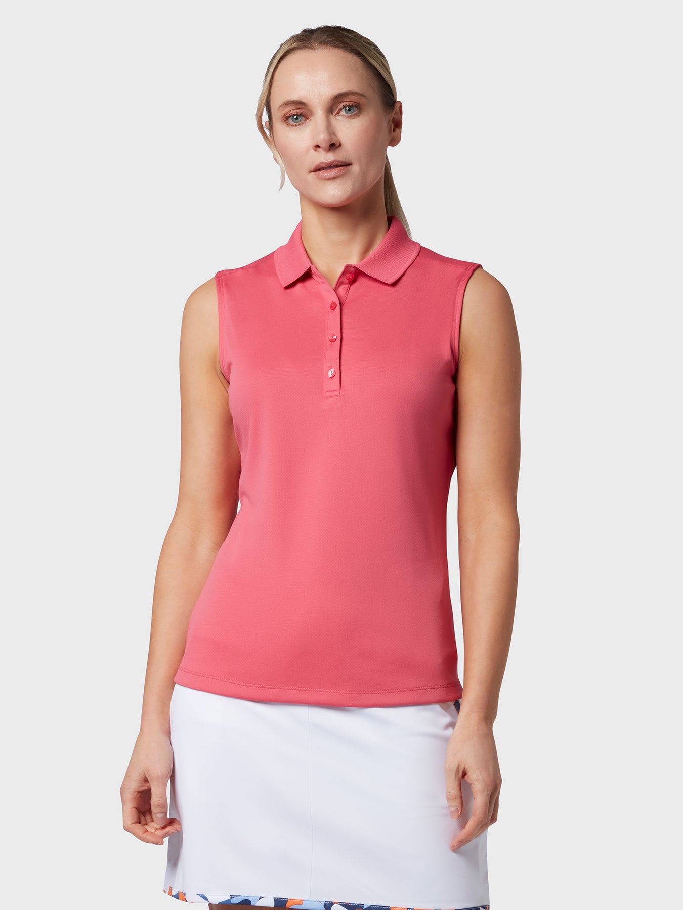 View Sleeveless Womens Polo In Fruit Dove Fruit Dove S information