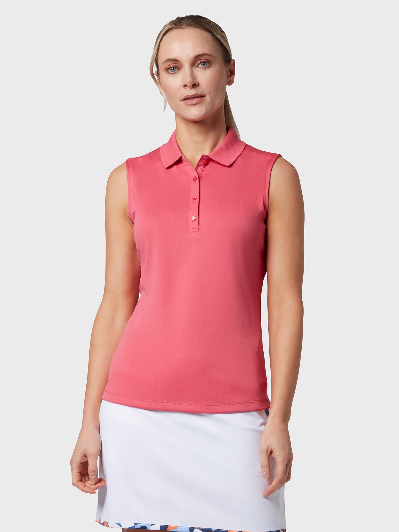 View Sleeveless Womens Polo In Fruit Dove Fruit Dove XS information