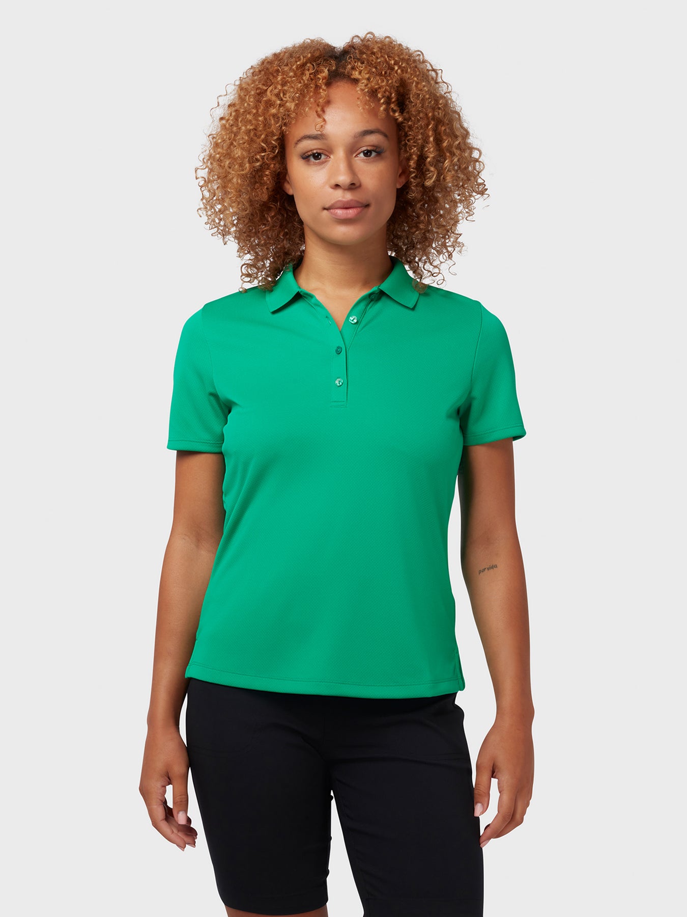 View Swing Tech Womens Polo In Golf Green Golf Green XXXL information