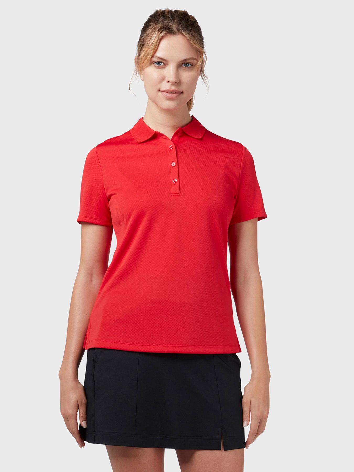 View Swing Tech Womens Polo In True Red information