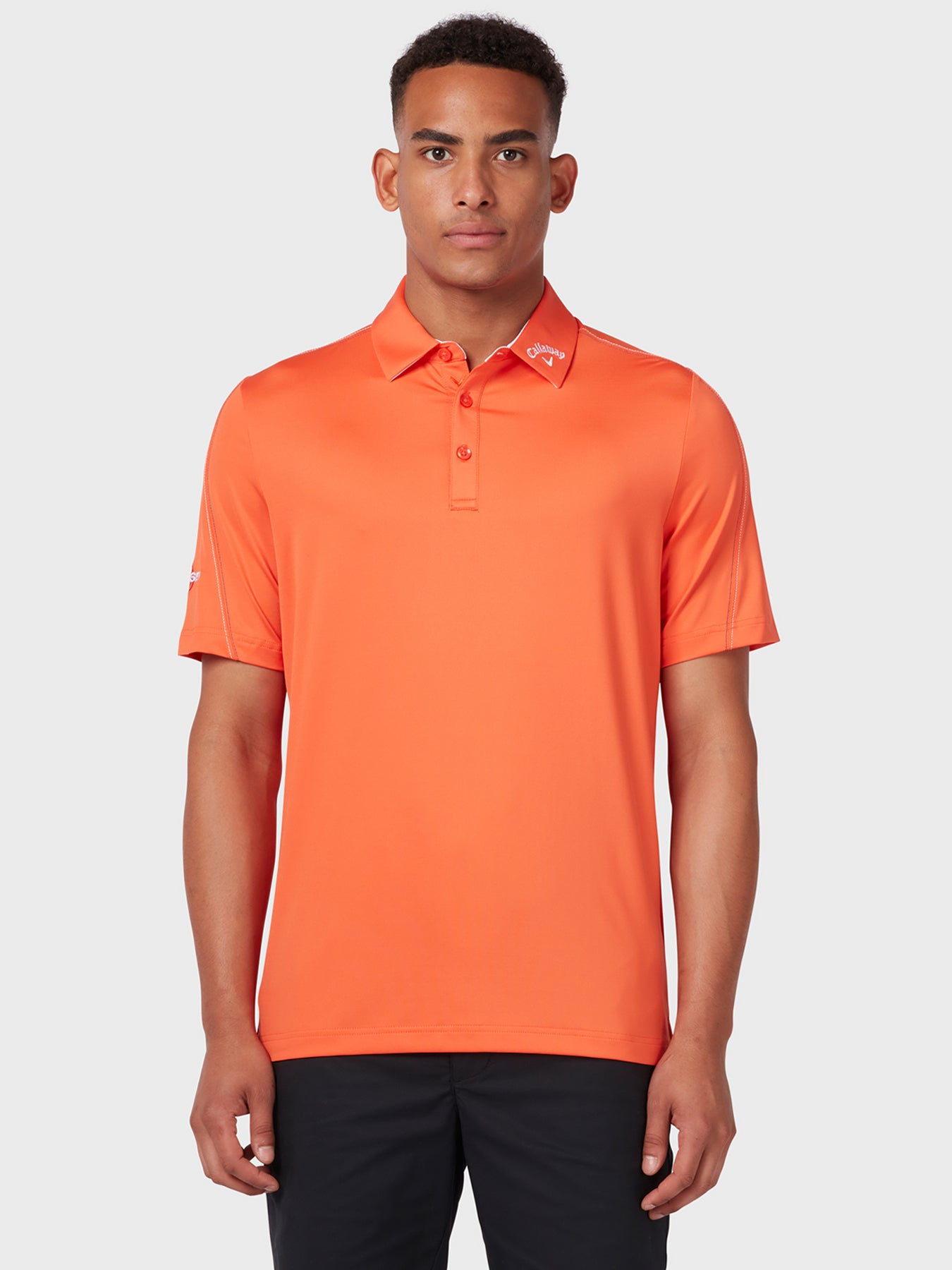 View Odyssey Double Stitch Polo In Tigerlily information