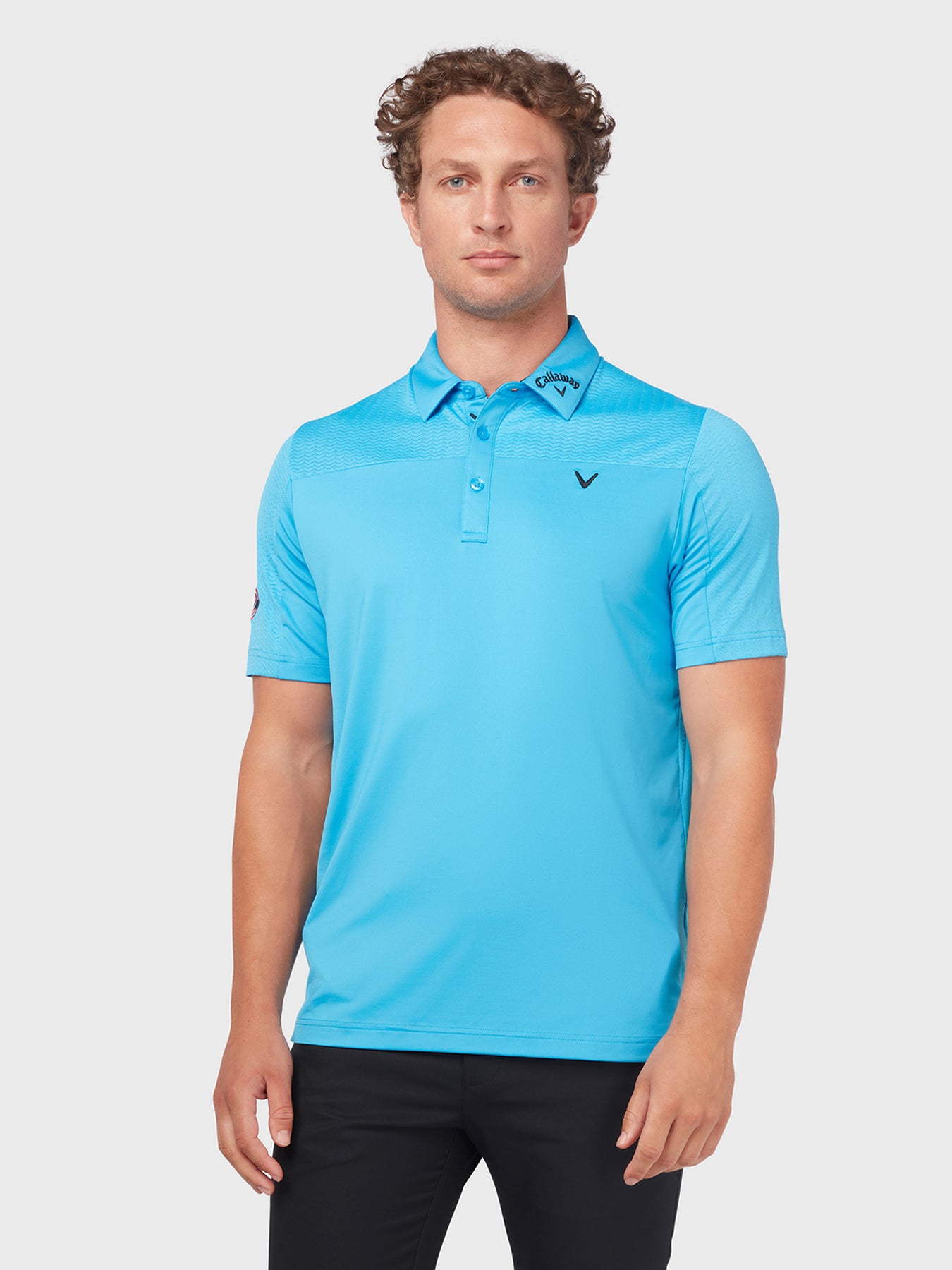 View Odyssesy Ventilated Polo In Malibu Blue Malibu Blue XL information