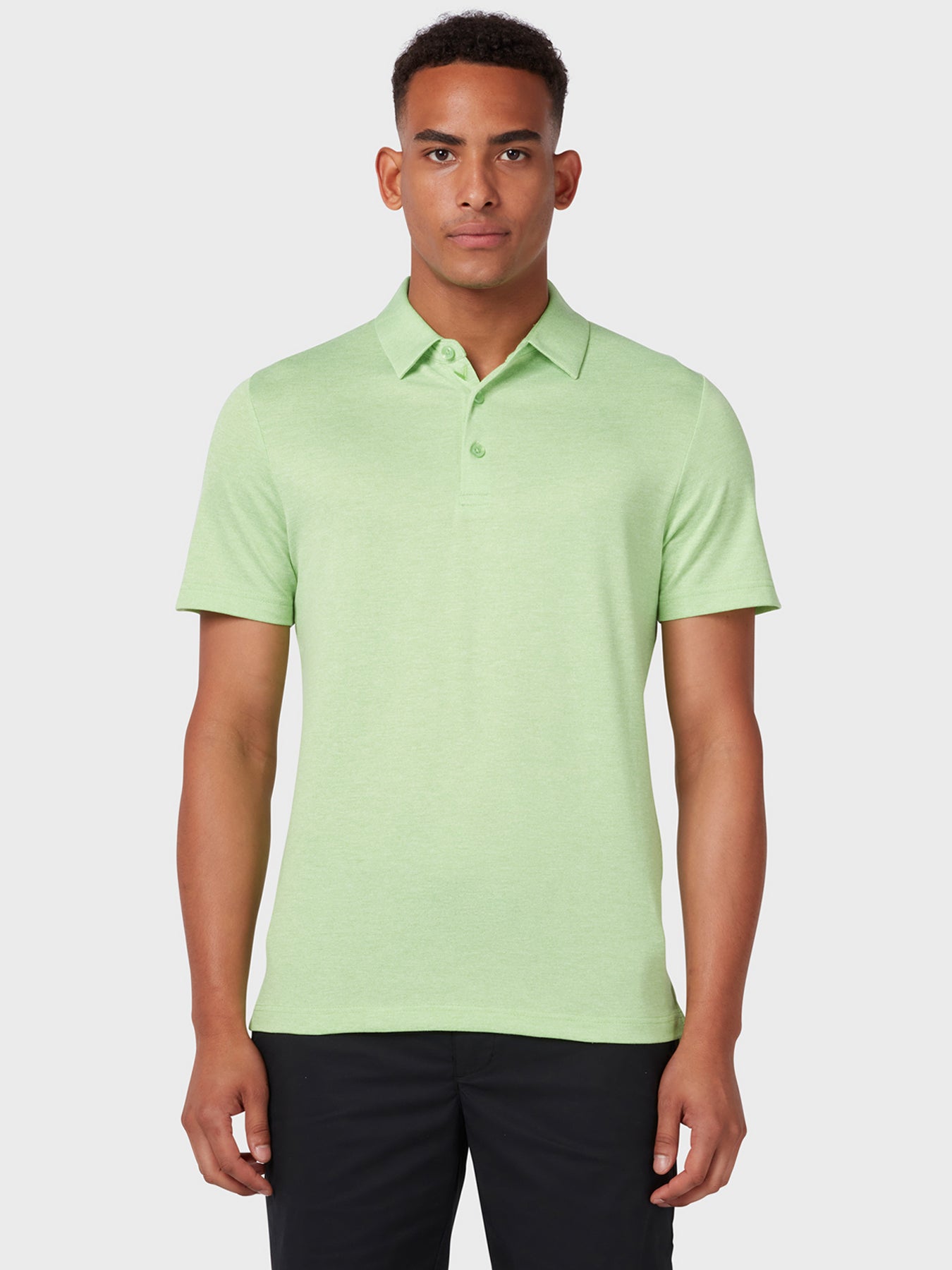 View Soft Touch Solid Polo In Summer Green Summer Green Htr XXL information