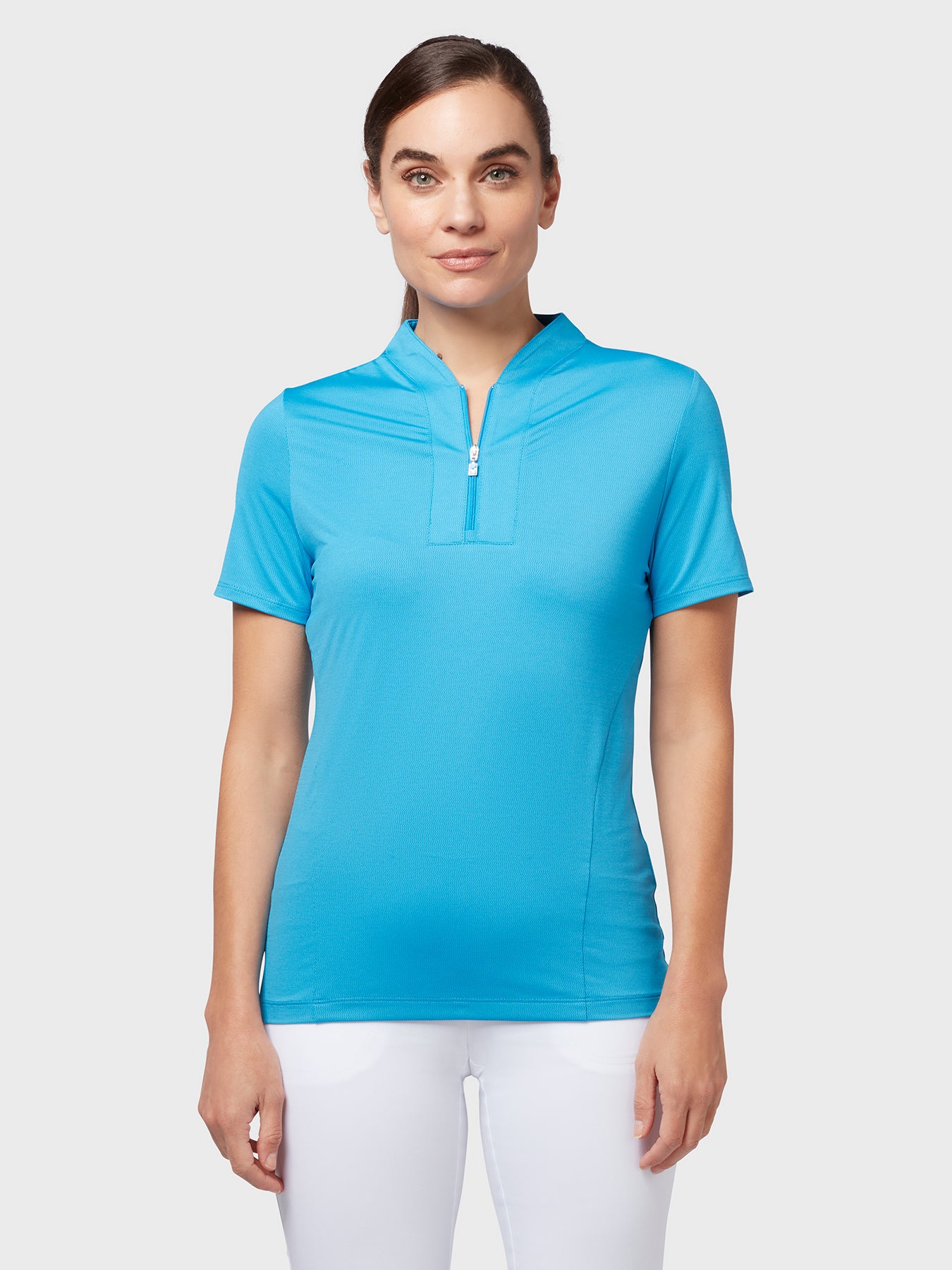 View Texture Womens Polo In Blue Sea Star Heather information