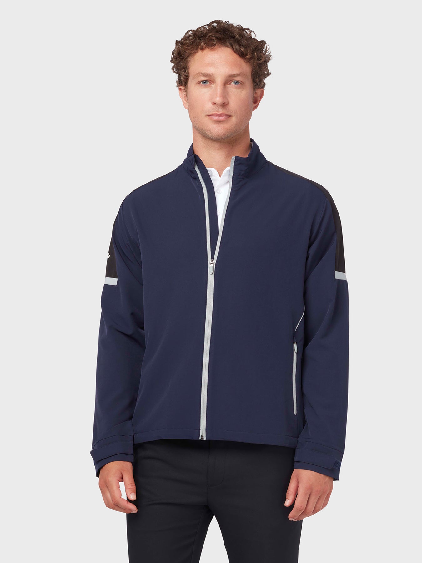 View Shoulder Block Windbreaker In Peacoat Peacoat XXXL information