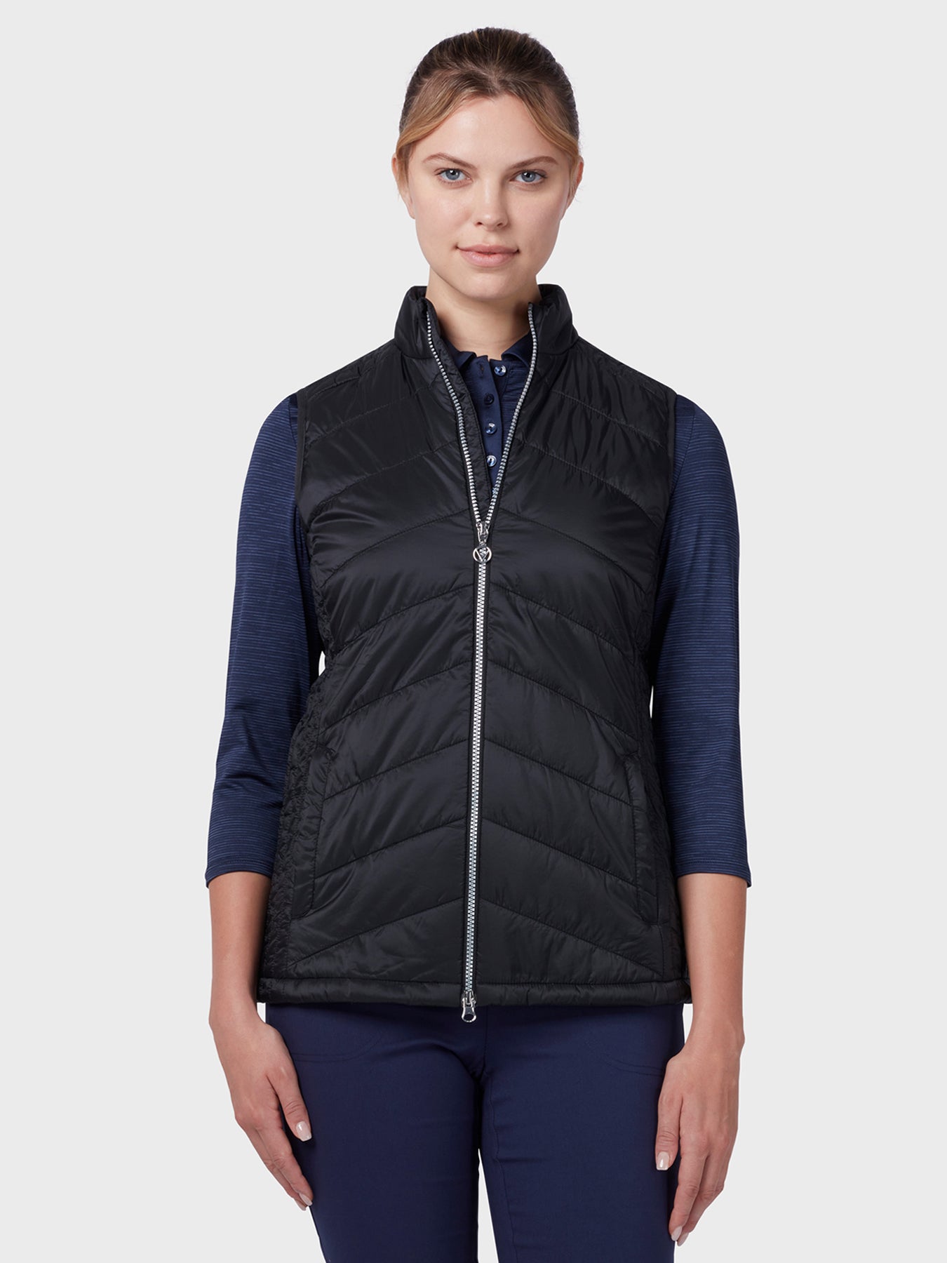 View Womens Quilted Gilet In Caviar Caviar XL information