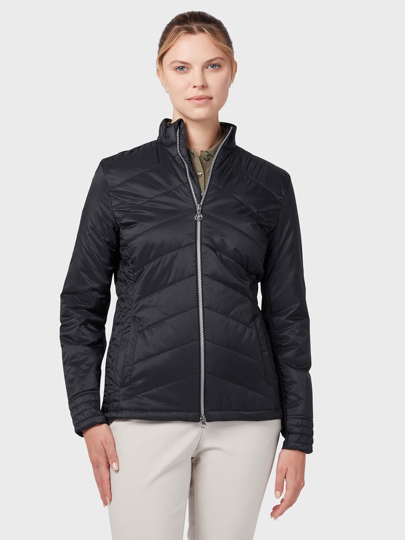 View Womens Quilted Jacket In Caviar information