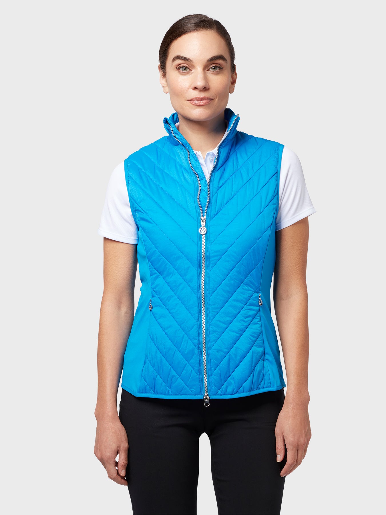 View Lightweight Womens Quilted Gilet In Blue Sea Star Blue Sea Star S information