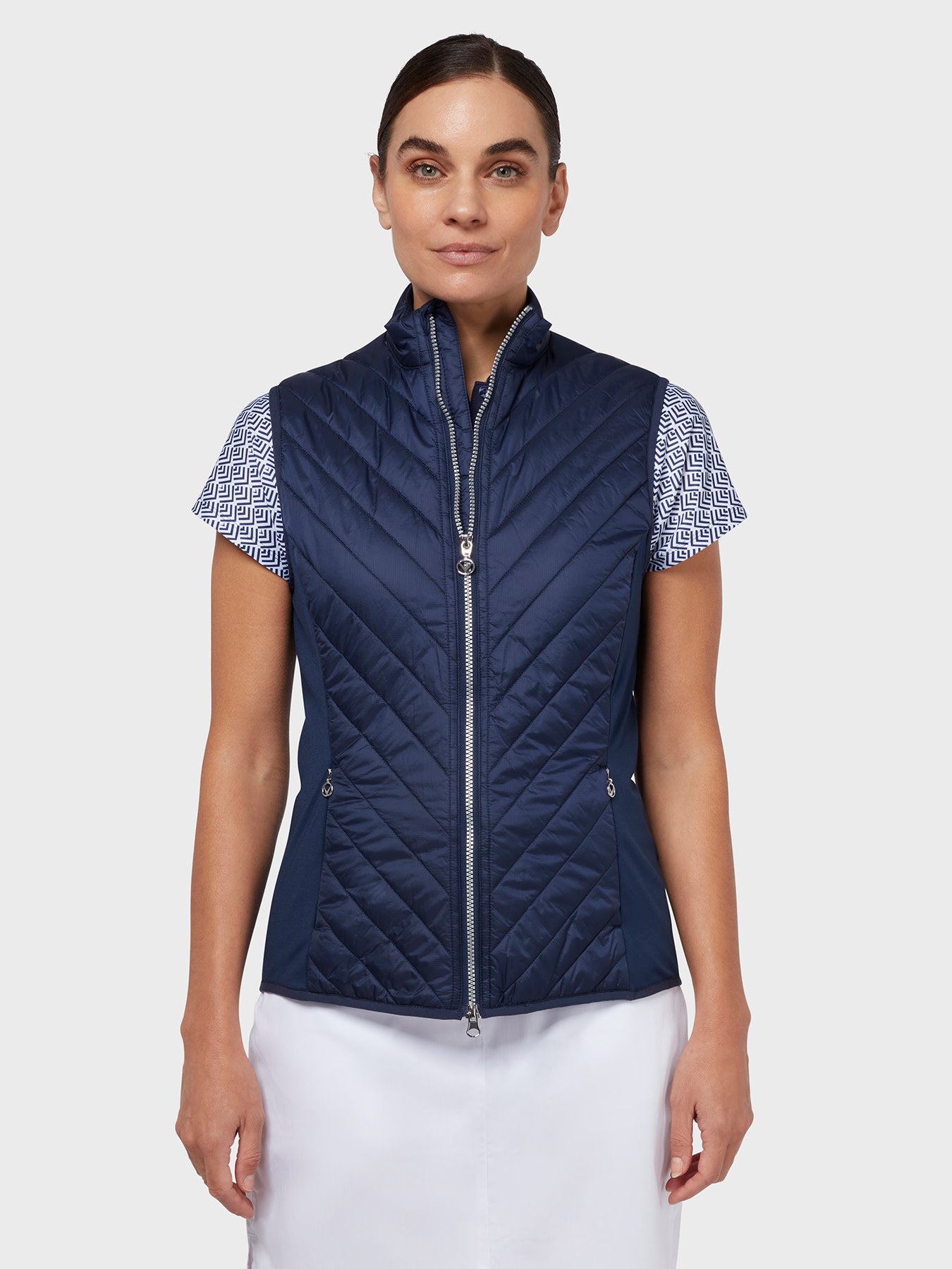 View Lightweight Womens Quilted Gilet In Peacoat information