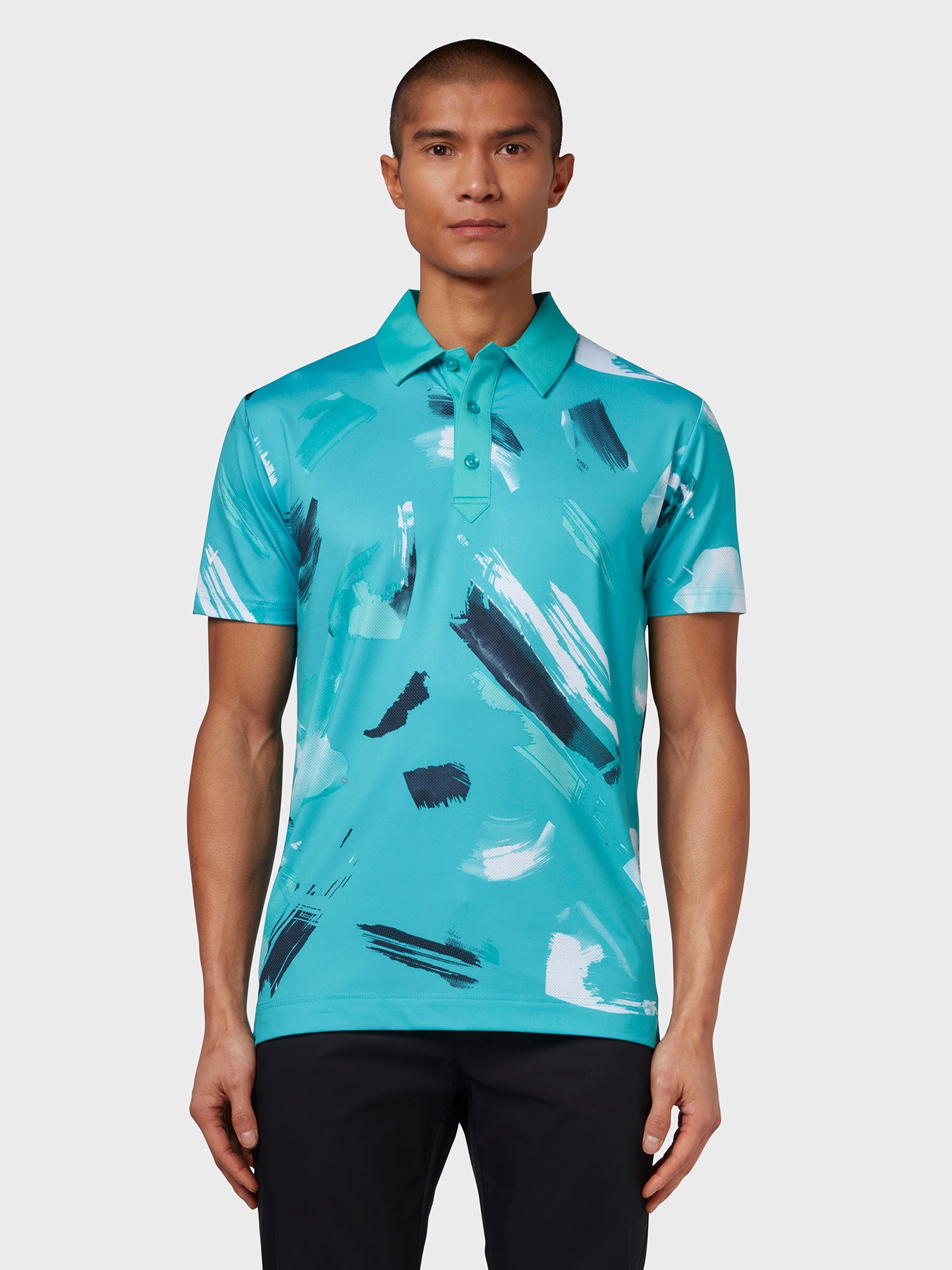 View X Series Outside The Lines Print Polo In Baltic Baltic XS information