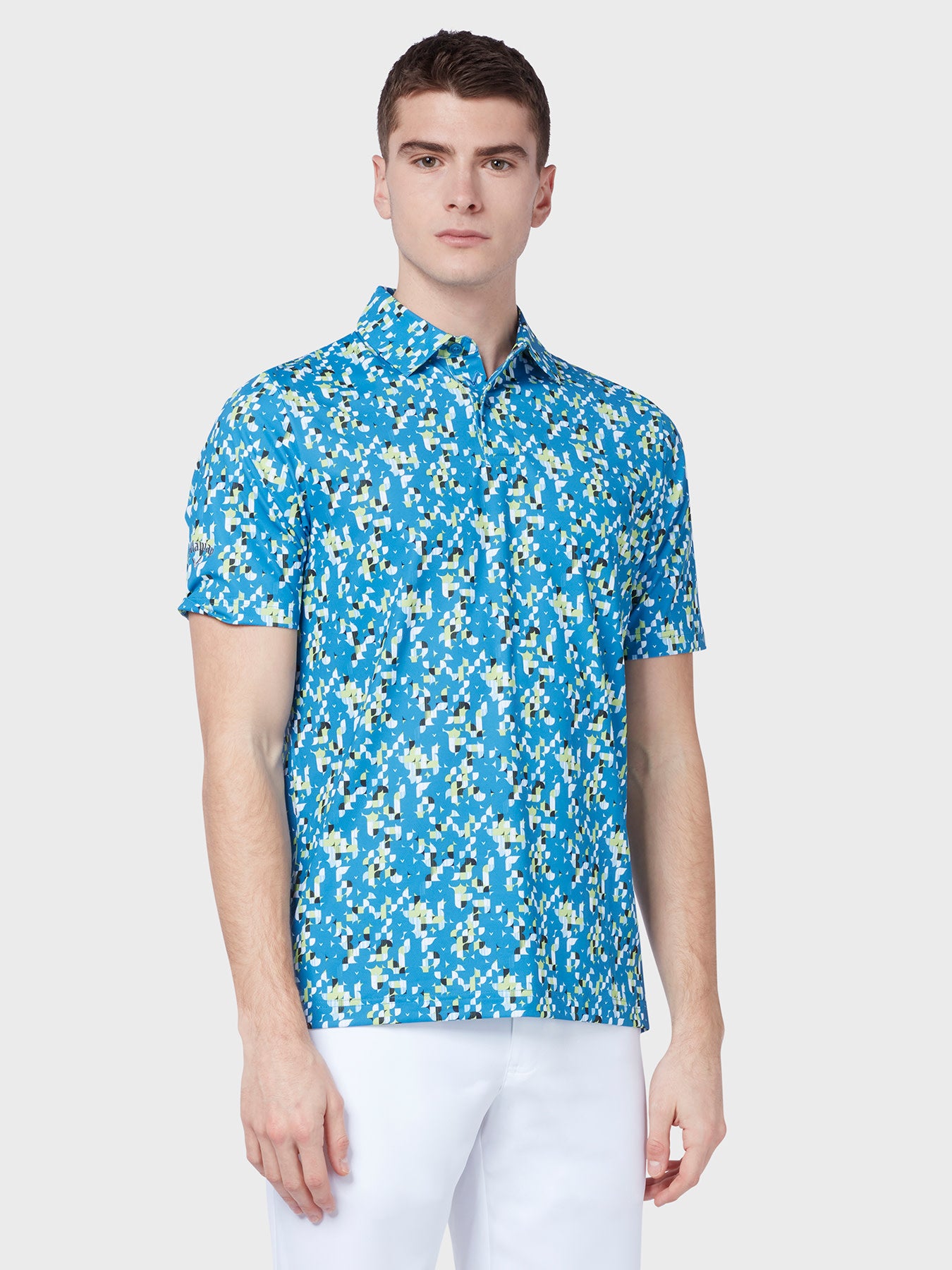 View All Over Tropical Print Polo In Vallarta Blue Vallarta Blue L information