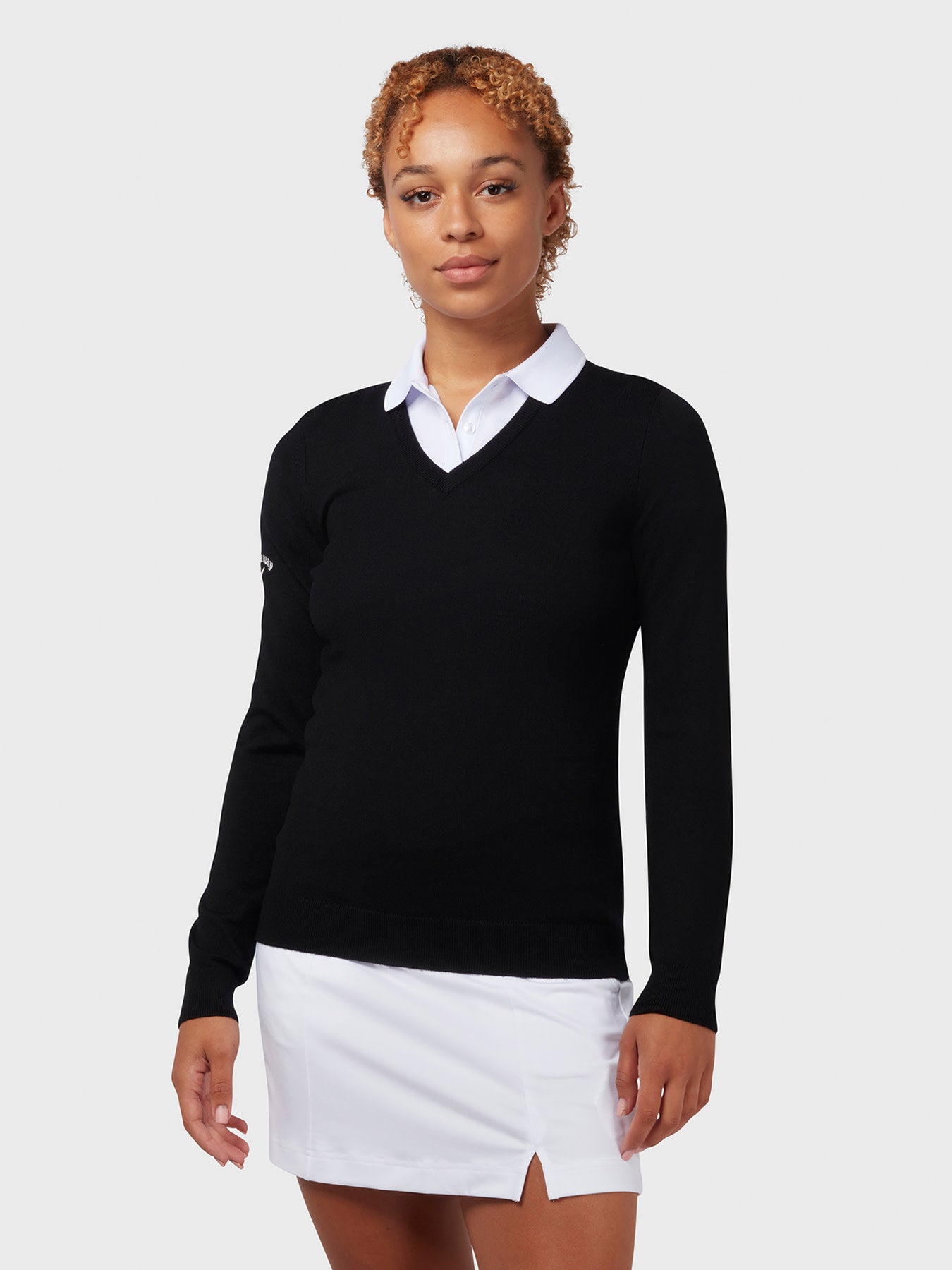 View Womens VNeck Merino Sweater In Black Onyx Black Onyx XS information