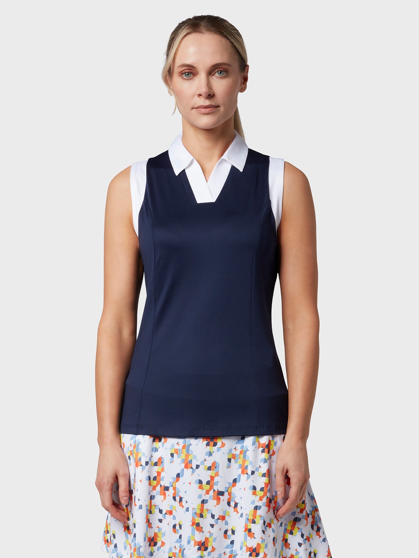 View Colour Block Womens Polo In Peacoat information