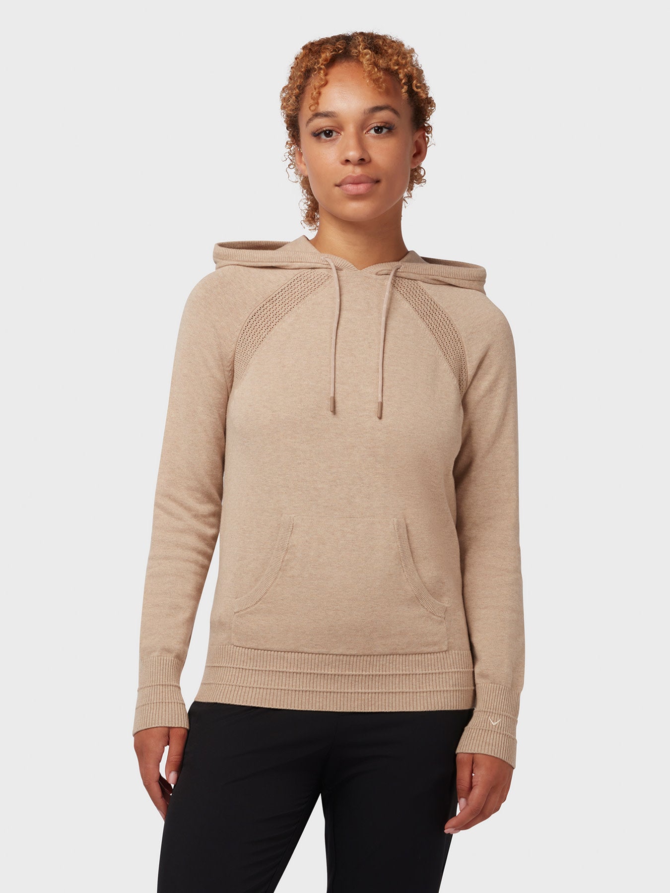 View Womens Space Dye Heather Hooded Sweater In Chinchilla Chinchilla Htr M information