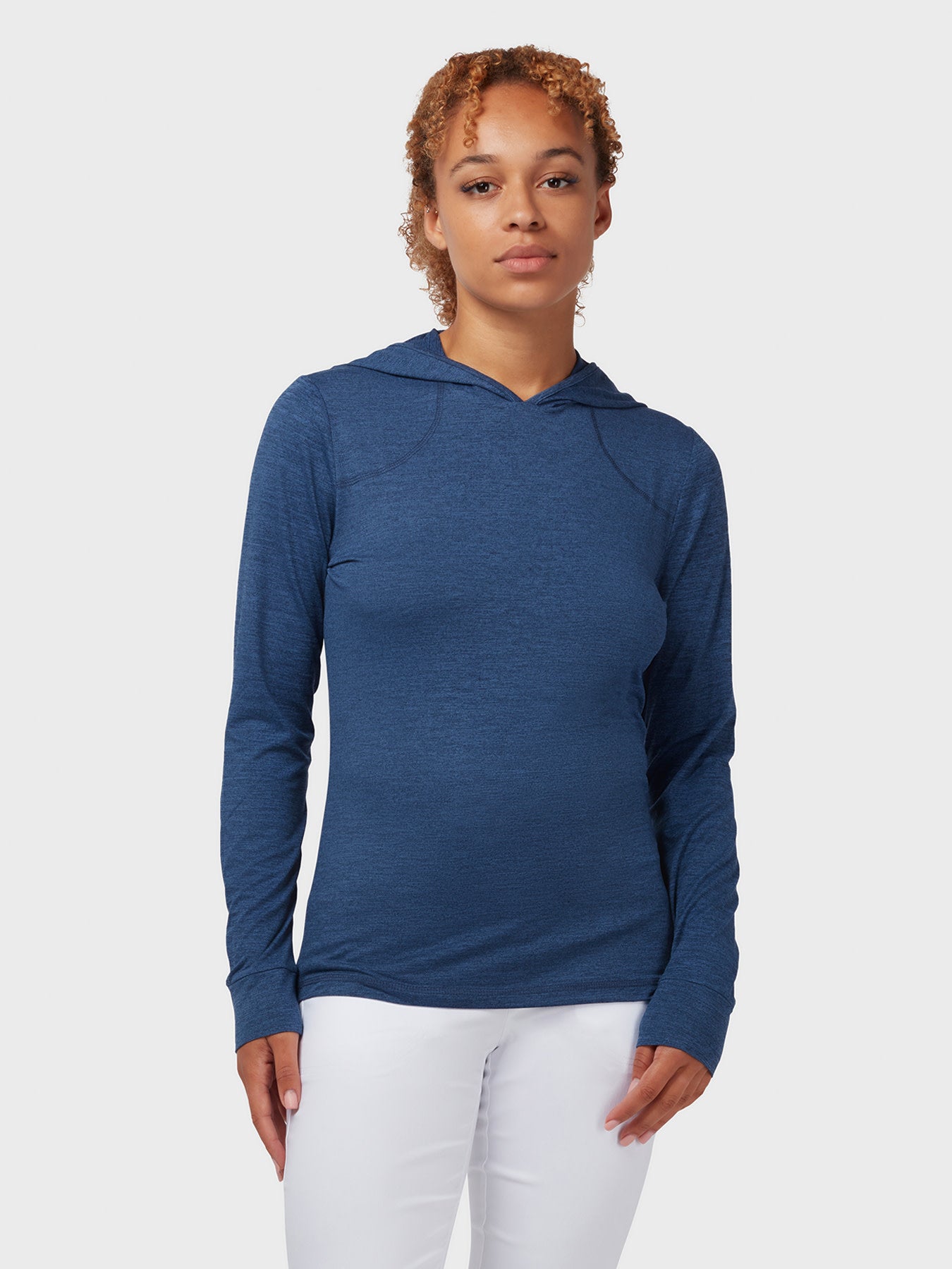 View Brushed Heather Womens Hoodie In True Navy Heather information