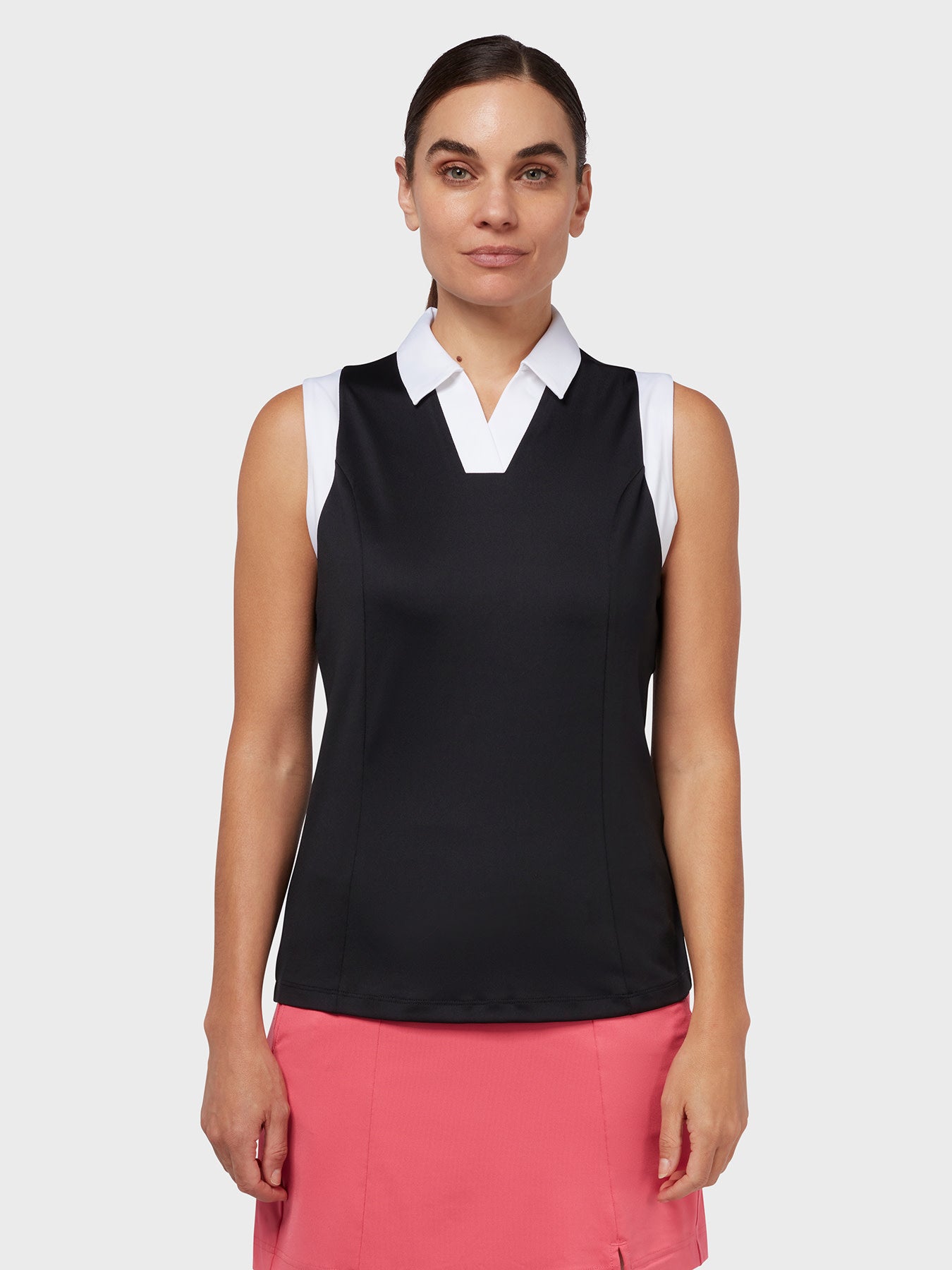 View Colour Block Womens Polo In Caviar information
