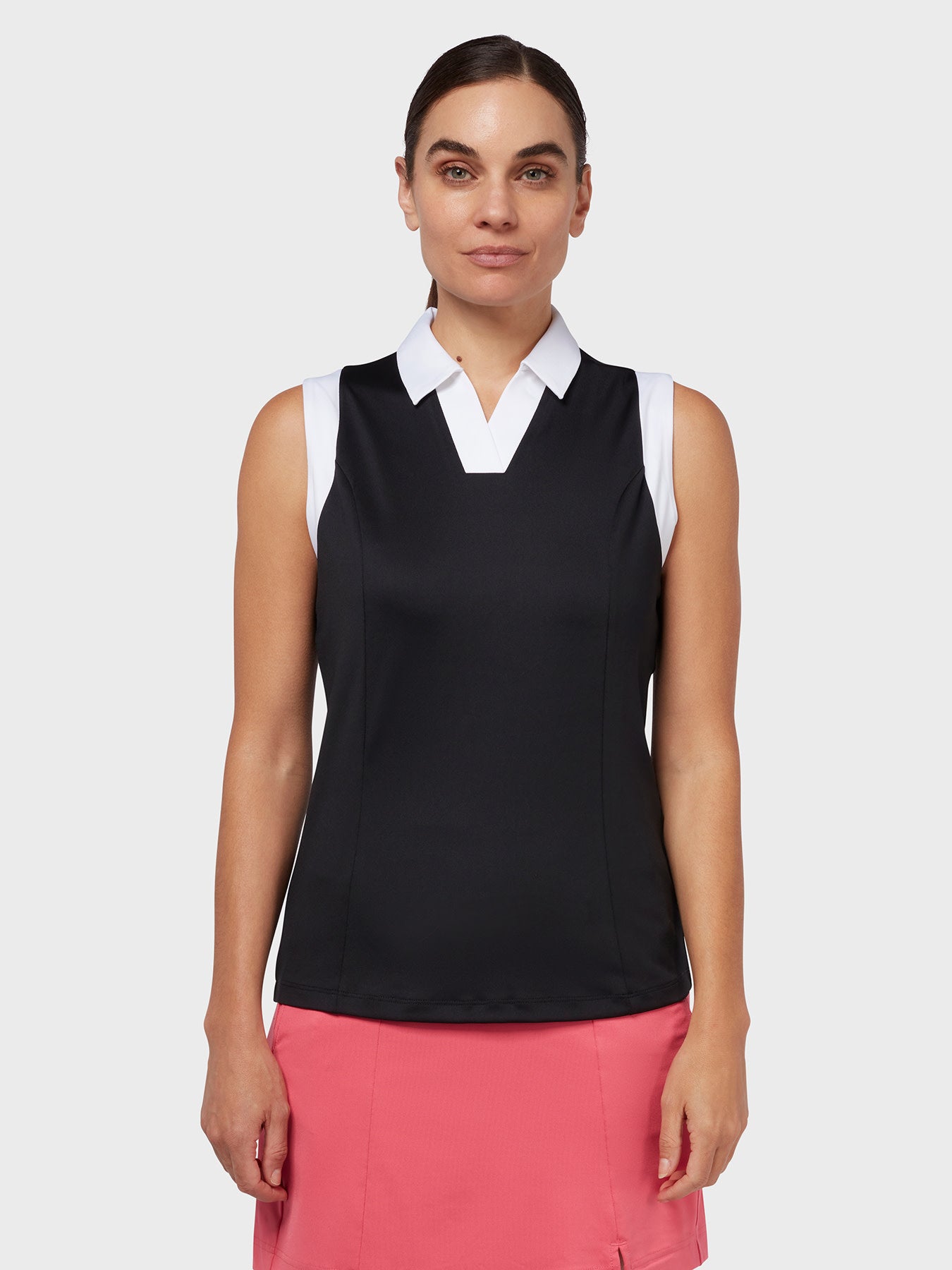 View Colour Block Womens Polo In Caviar Caviar XS information