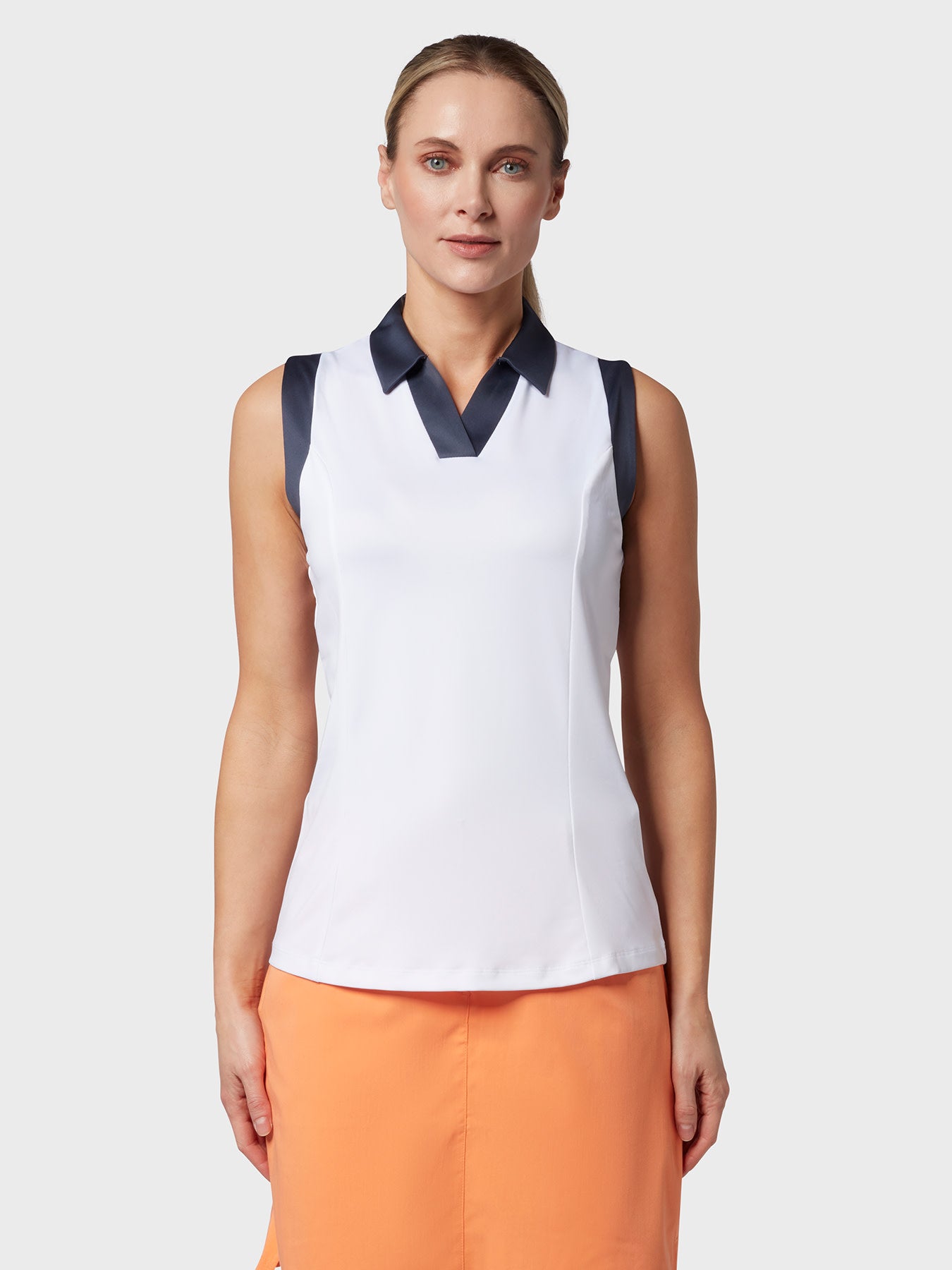 View Colour Block Womens Polo In Brilliant White Brilliant White XS information