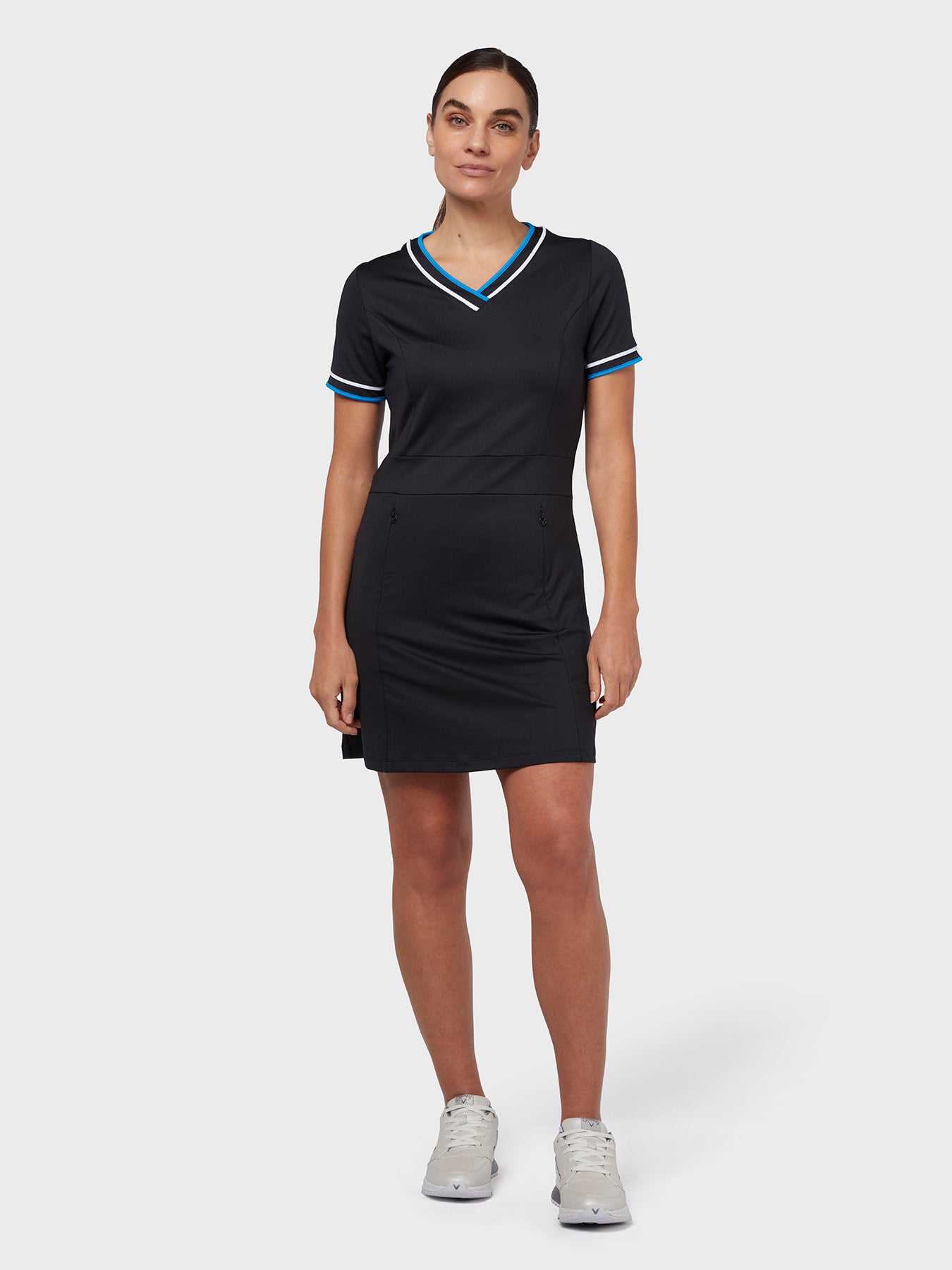 View VNeck Womens Dress In Caviar information