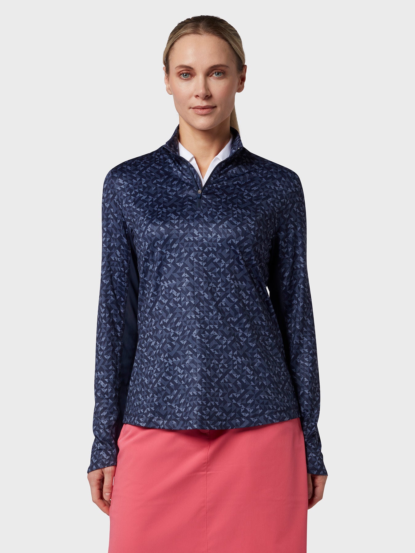 View Shape Shifter Geo Printed Womens Base Layer In Peacoat information