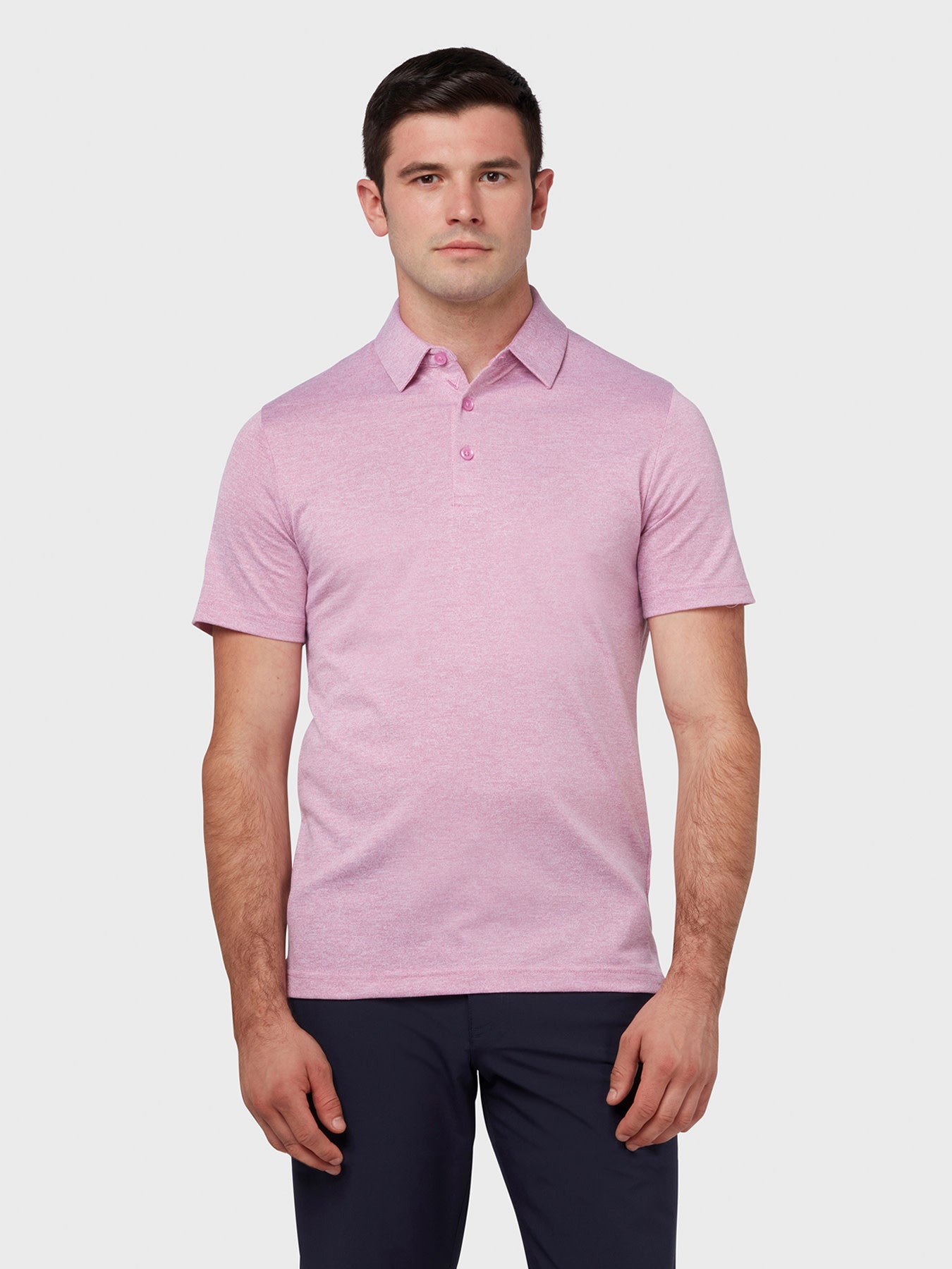 View Soft Touch Solid Polo In Pink Sunset Heather Pink Sunset Heather L information