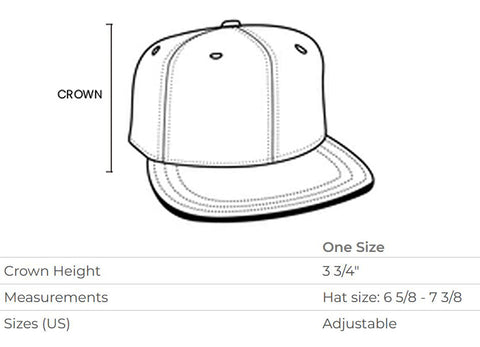 snapback hat size chart