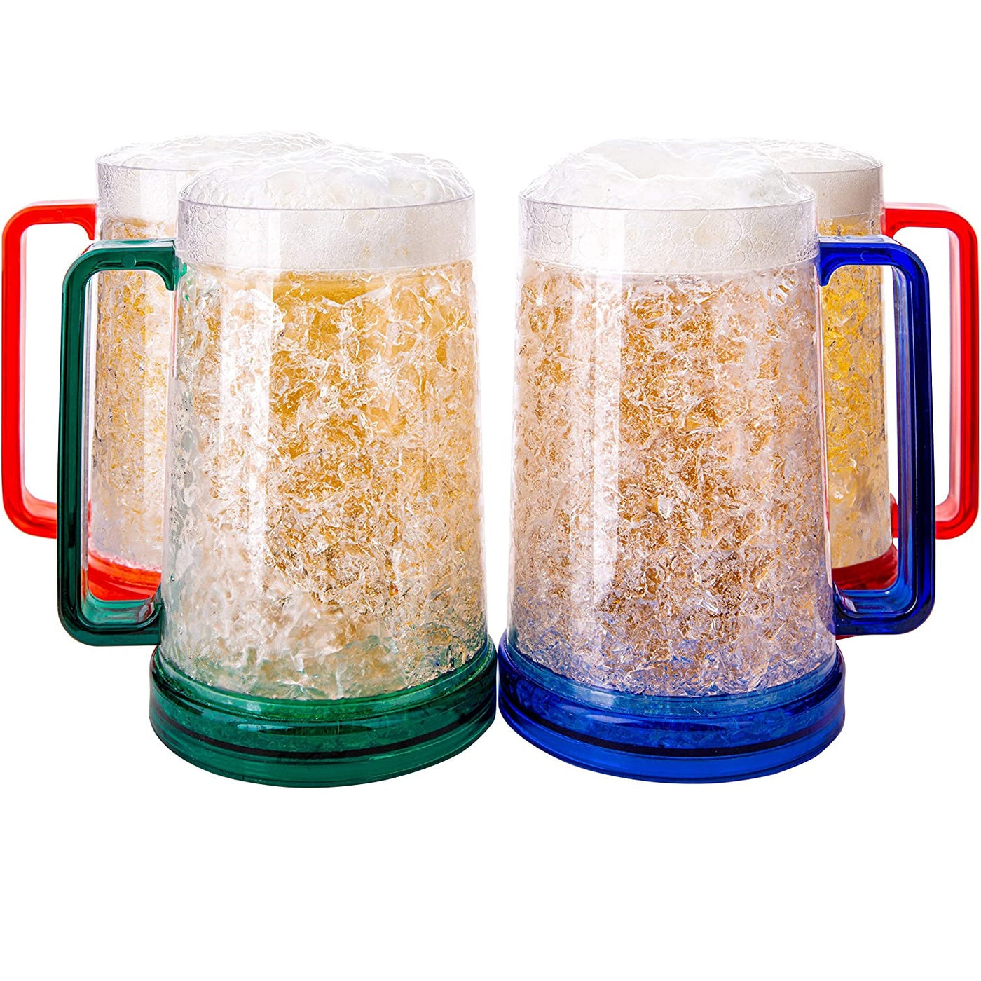 Granatan Beer Mugs for Freezer - Frosted Beer Mugs - Beer Mug - Double Walled Freezer Mugs with Gel - Freezer Beer Mug - Frosty Mug - Beer Glasses for