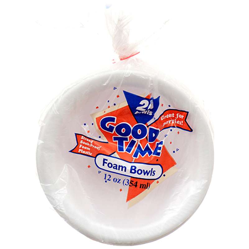 Wholesale Good Time Foam Bowl 20ct - 12oz, 6