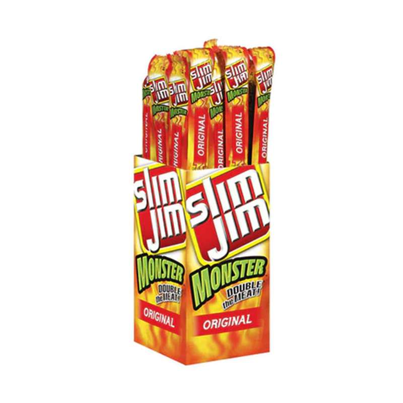 Slim Jim Monster Smoked Meat Sticks, Original, 1.94 oz (18 Pack)