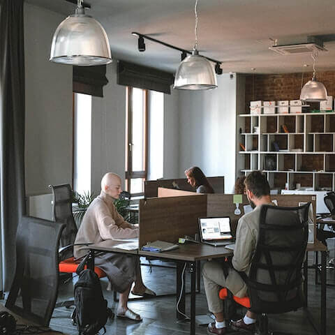 creative entrepreneurs working in office