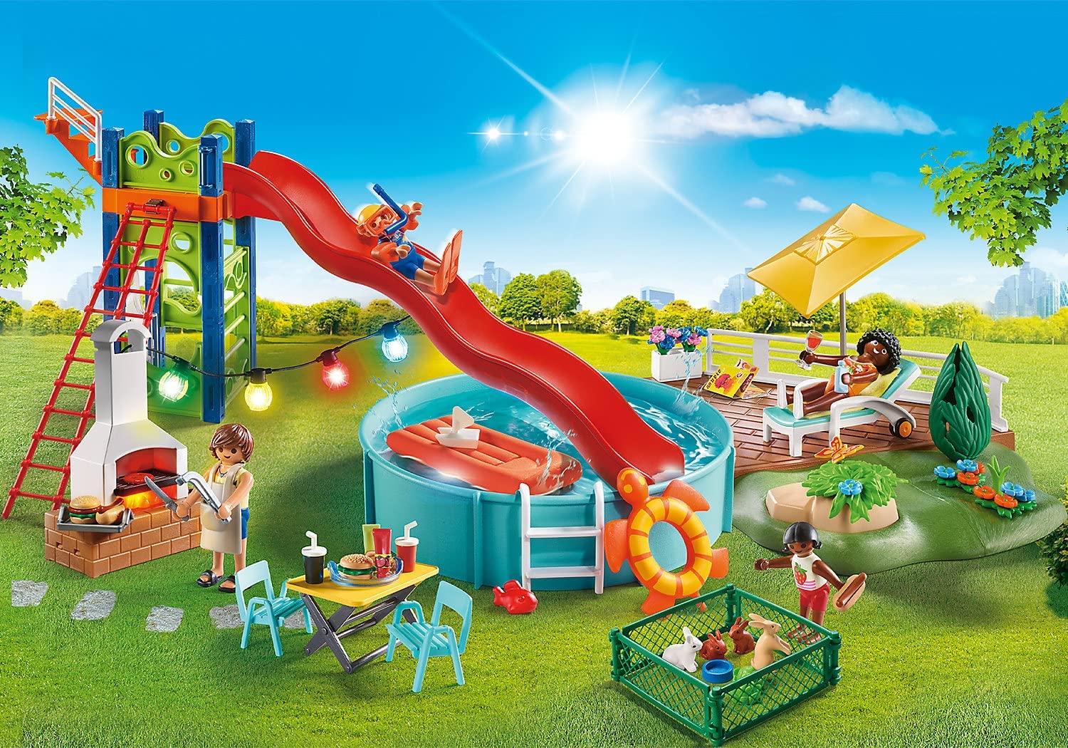 Playmobil - Family Fun - 70609 - Water Park with Slides -  -  Westmans Local Toy Store