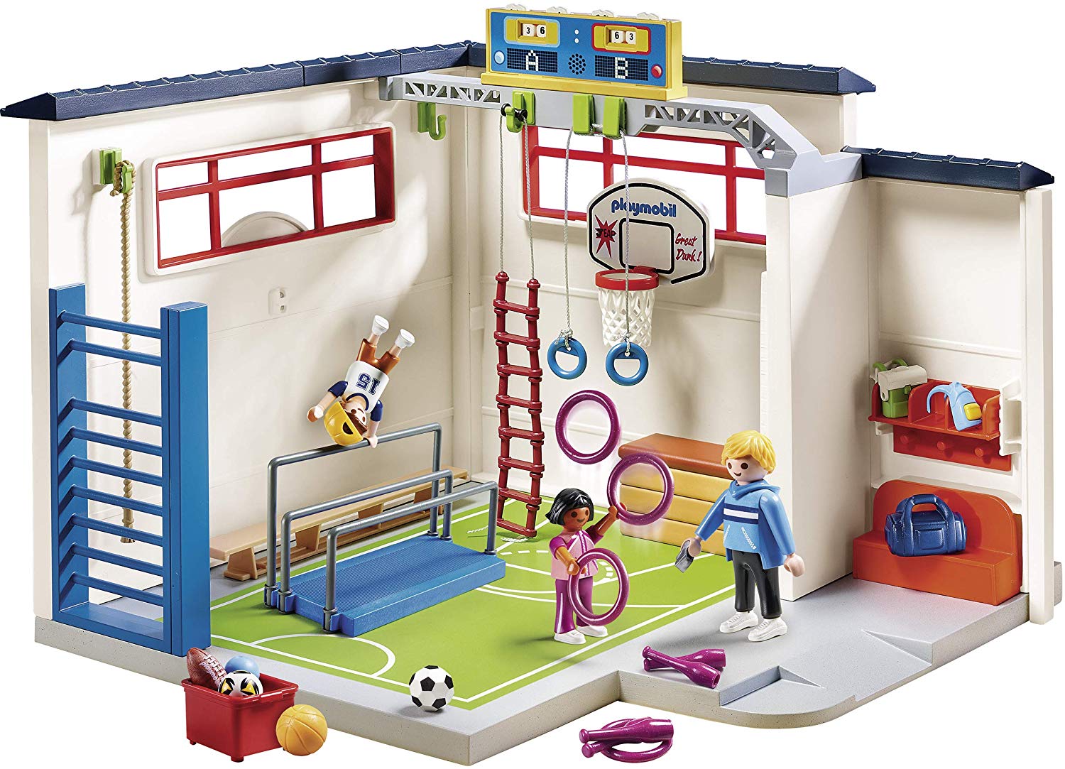 Playmobil Furnished School Building, Multicolor : Everything Else 