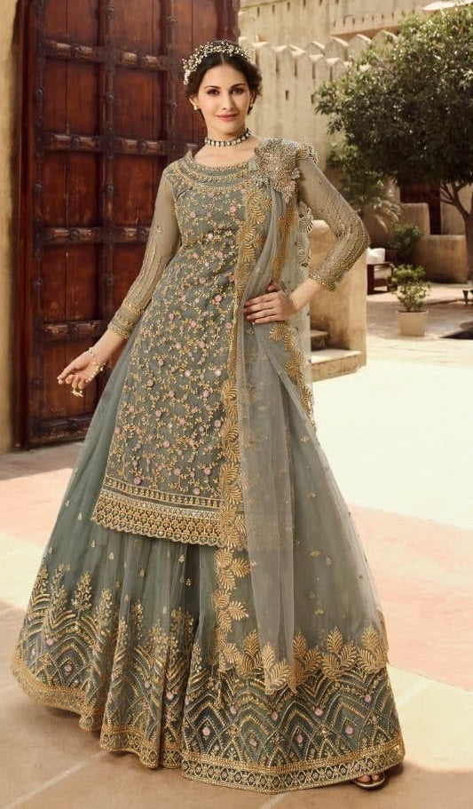 Bollywood Plazzo Ethnic Pakistani New Suit Designer Indian Kameez Salwar  Wedding | eBay