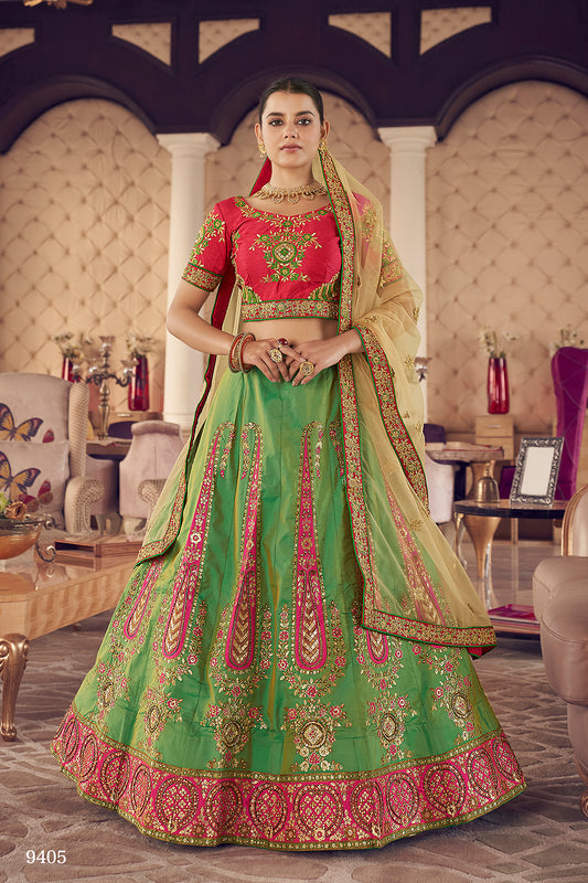 Trendy Pista Green Designer Lehenga Choli Buy Now – Joshindia