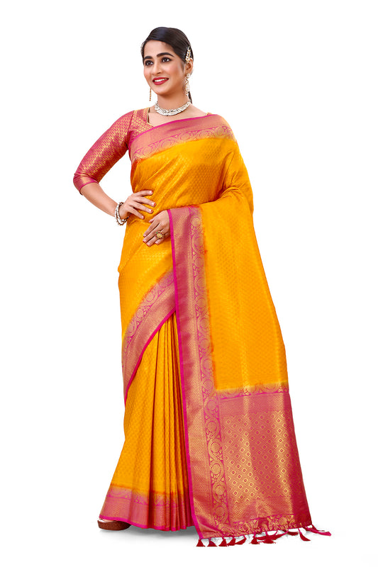 My Rang - Mustard Yellow Saree – Rang Riwaaz