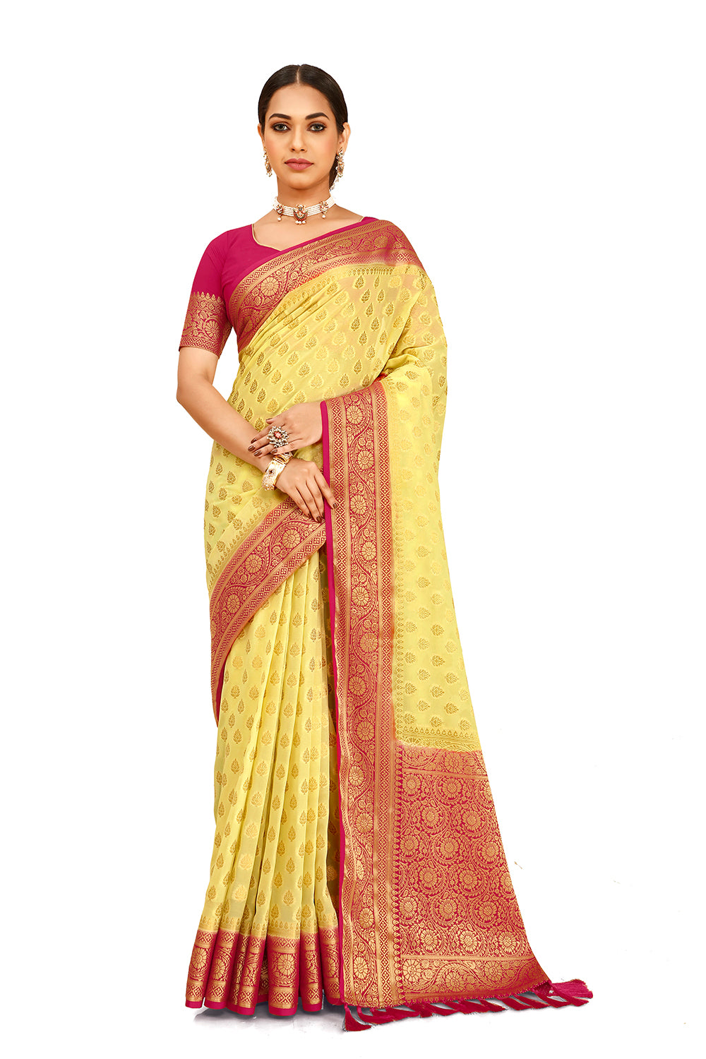 Cream Fancy Work Designer Saree – Walusha