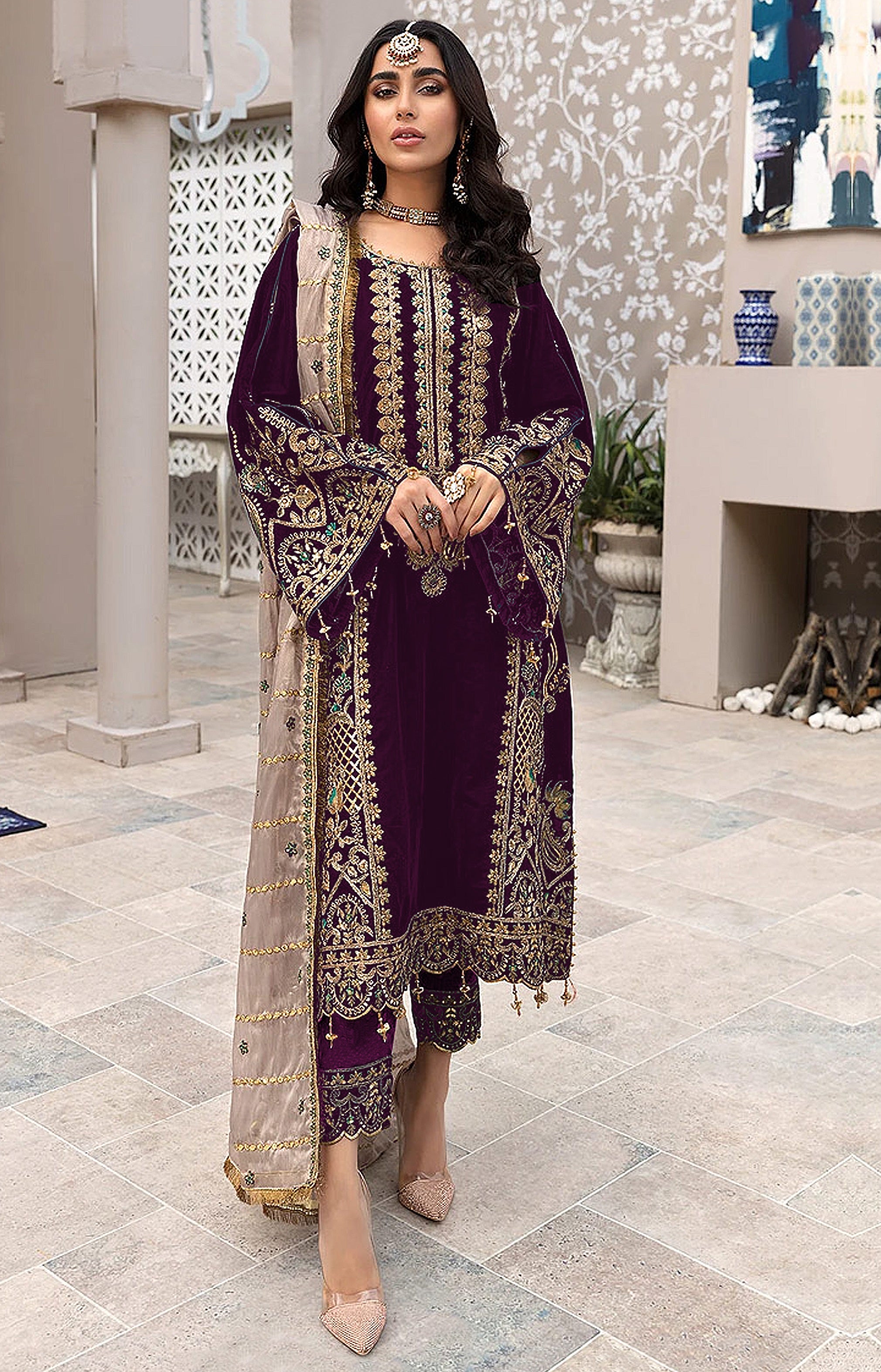 Heavy Fox Georgette Pakistani Suit DN 9121 at Rs.1050/per piece in surat  offer by Leranath Fashion House