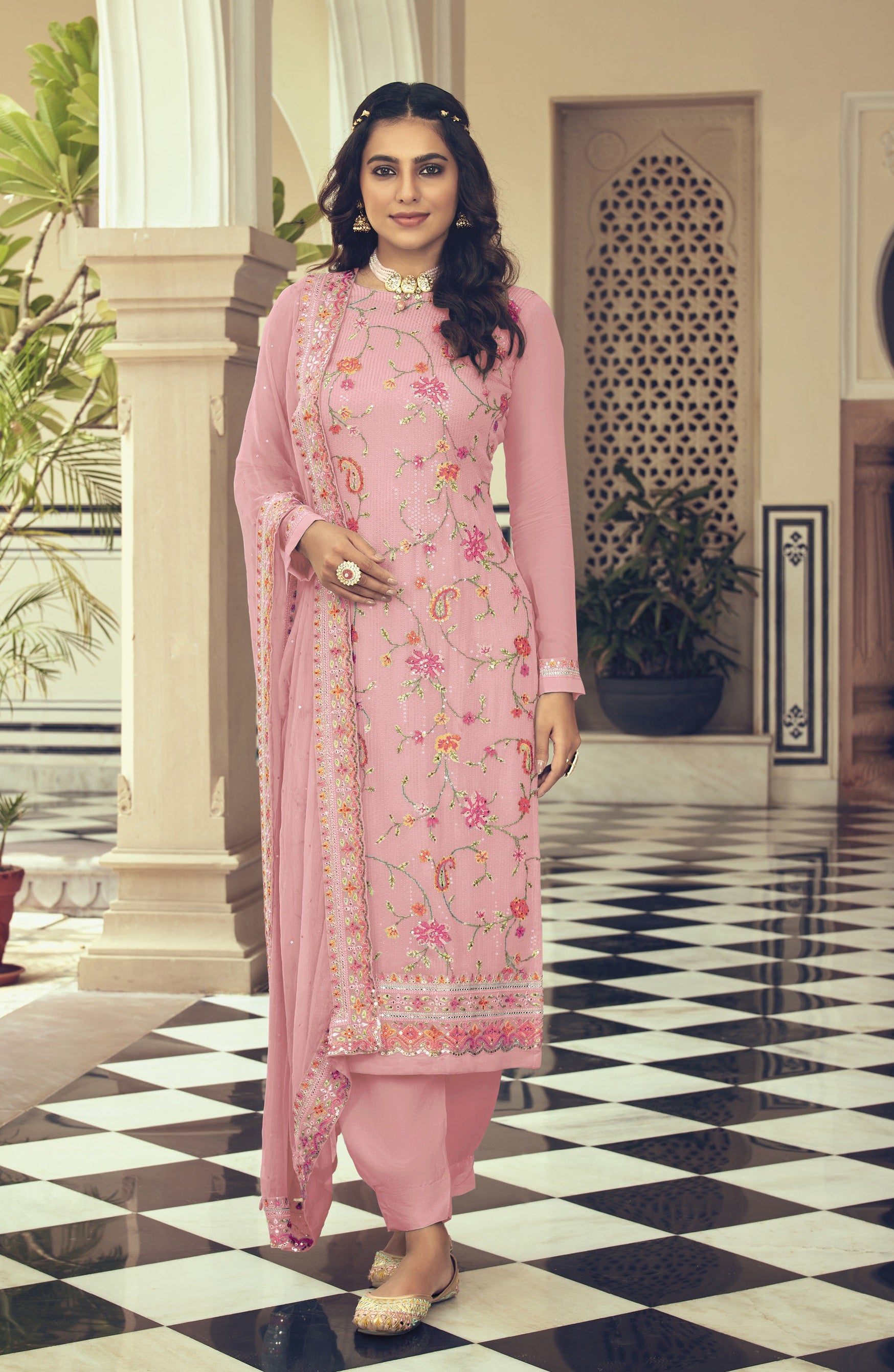 Women's Silk Straight Salwar Suit – Amy's Cart Queen