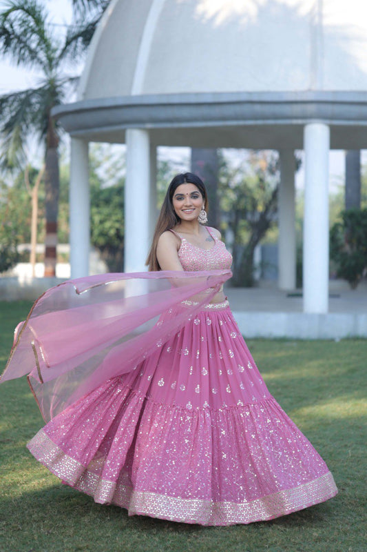 Turcoish Blue Color Heavy Bridal Lehenga For Wedding Reception – Joshindia