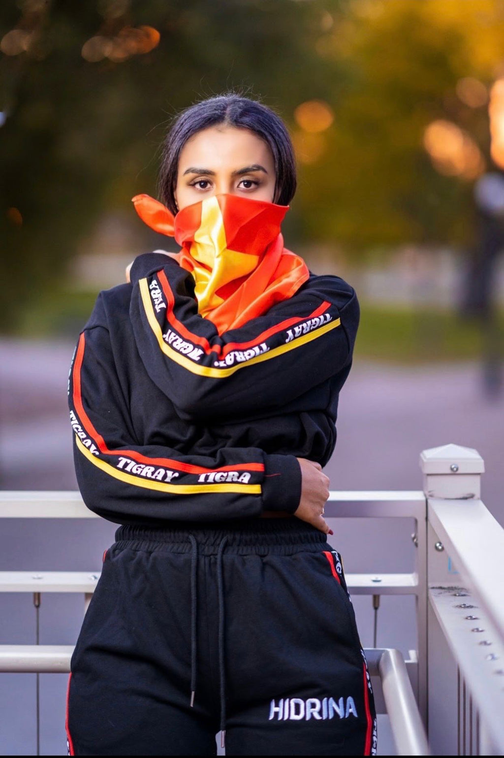 HIDRINA/TIGRAY EMBROIDERED TRACKSUIT SET