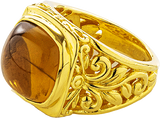 citrine ring in gold vermeil