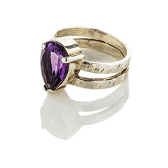 amethyst silver ring